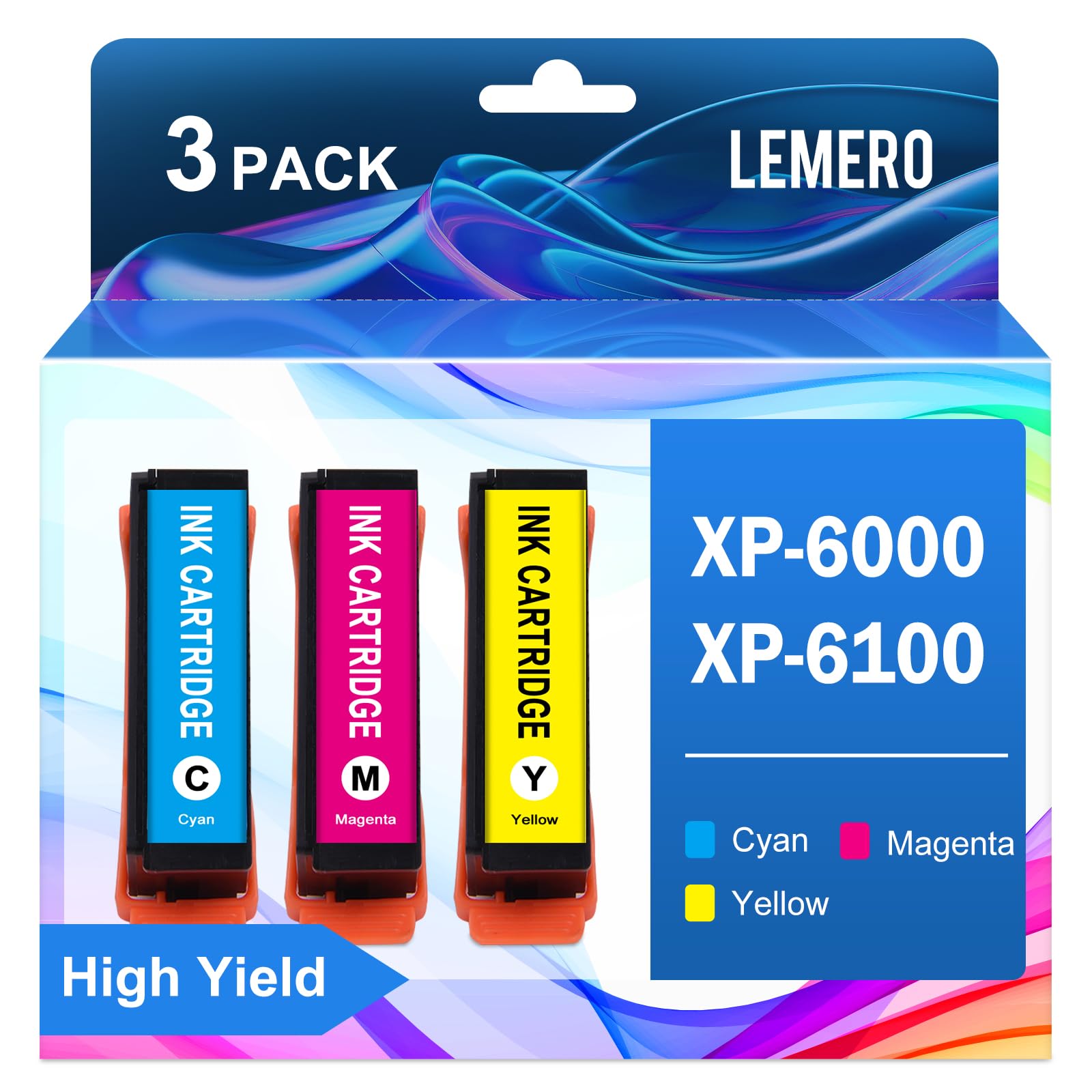 LEMERO Remanufactured Ink Cartridge Replacement for Epson 302XL to use with Expression Premium XP-6100 XP 6100 XP-6000