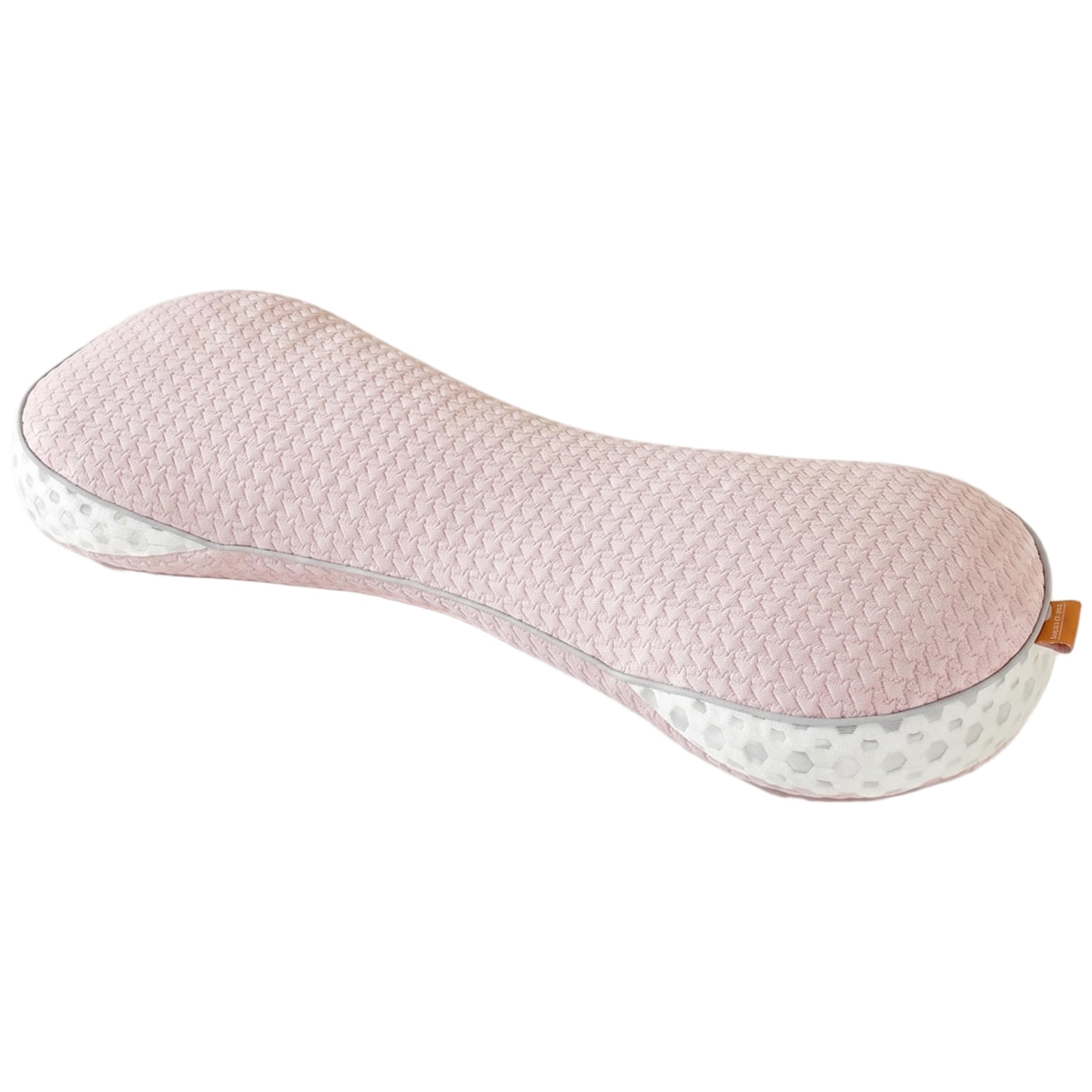 Sjfbebsy Buckwheat Neck Pillow Ergonomic Curved Neck Support, Buckwheat Pillow for Back & Side Sleepers, Rose