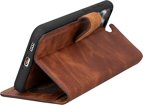 Miniatura 10 de Premium Samsung Galaxy Wallet Case, Handmade Genuine Leather, Detachable Magnetic Flip Cover with Card Holders, Customizable, Horizontal Kickstand