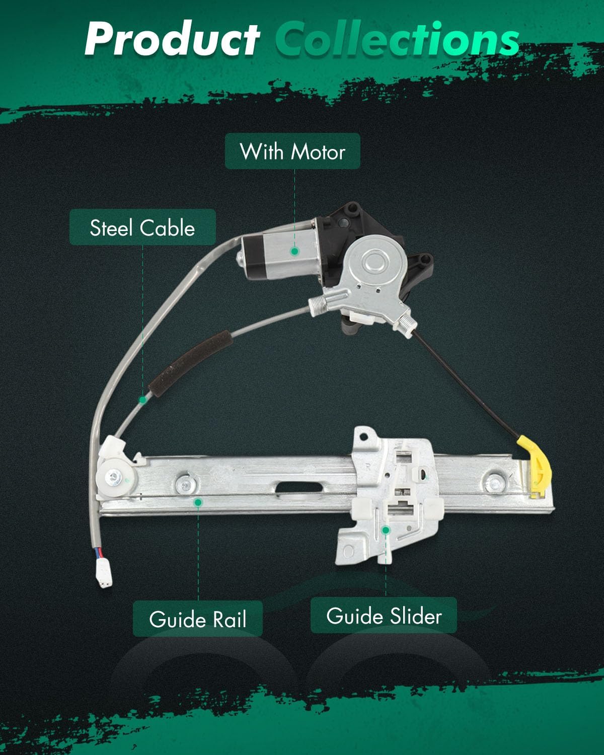 SCITOO Window Regulator With Motor Fits For 2001-2007 for Ford Escape, Replacemnet OE 748-618 Rear Right Passenger Side
