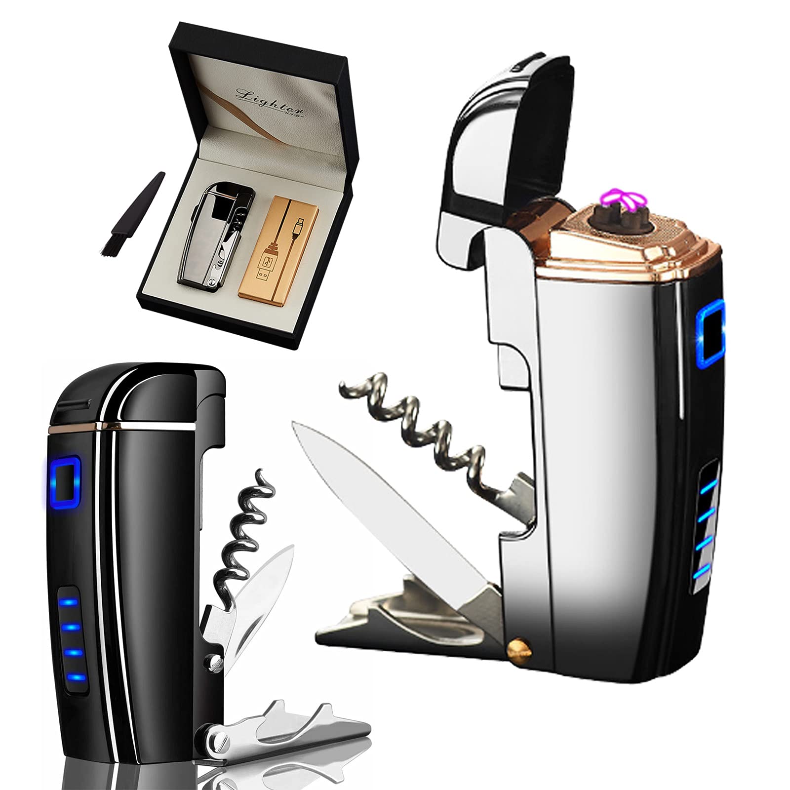 Buy Arc Lighter, Electric Lighter with Wine Opener 4 in 1, USB