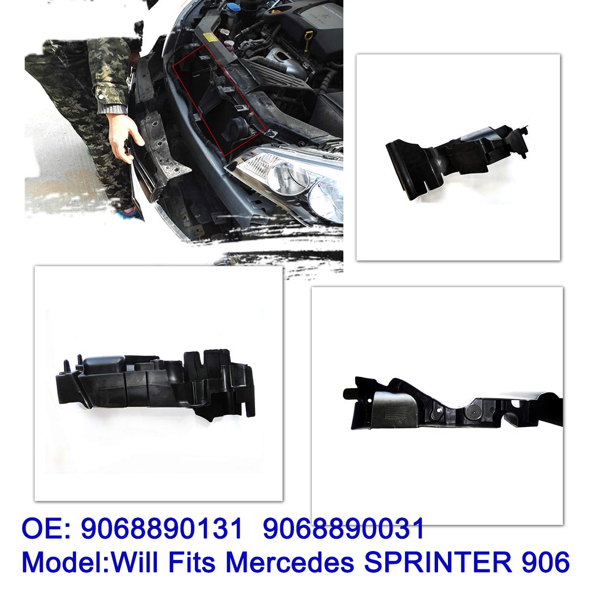 Amazon.com: WXQP Front Bumper Bracket Left & Right Compatible with