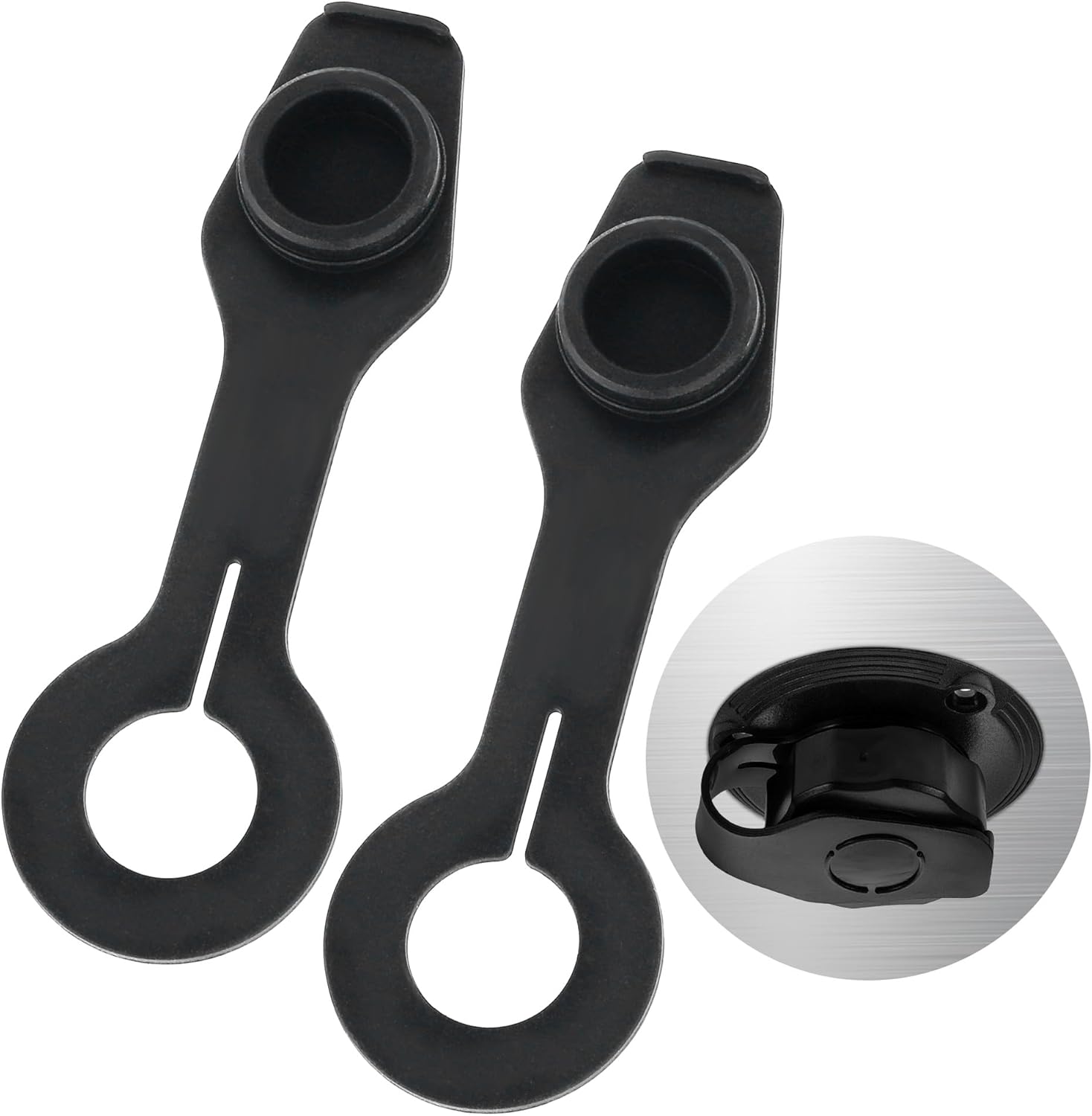 A0170Svp 3/4” Rv Water Inlet Plug for Rv City Water Fill Rubber Plug Cap Replacement Kit - Black (2)