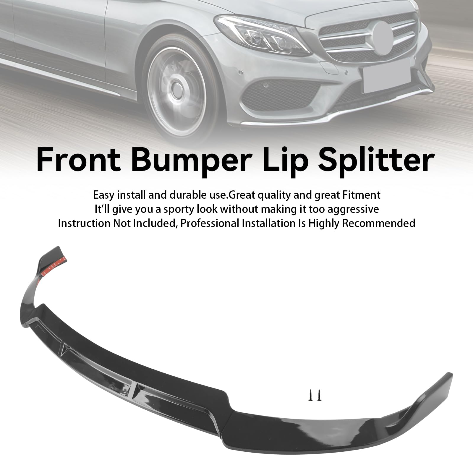 Front Splitter Lip Fit für Mercedes Fit für Benz C-Class W205 C205 2019-2021 Brabus Style