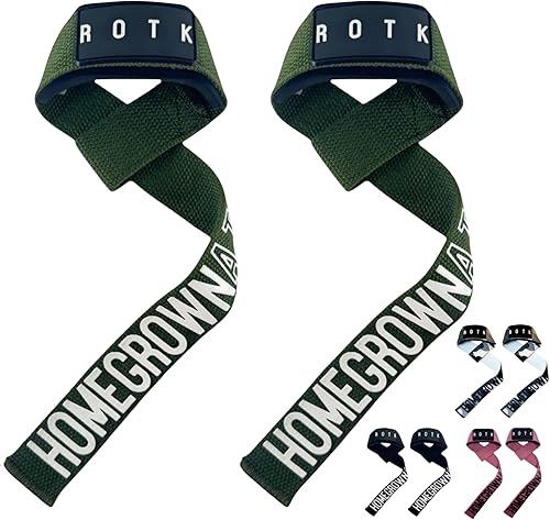 Miniatura 7 de ROTK - Correas de levantamiento de pesas para hombres de 22 pulgadas acolchadas para levantamiento de pesas y correas de gimnasio para hombres Negro