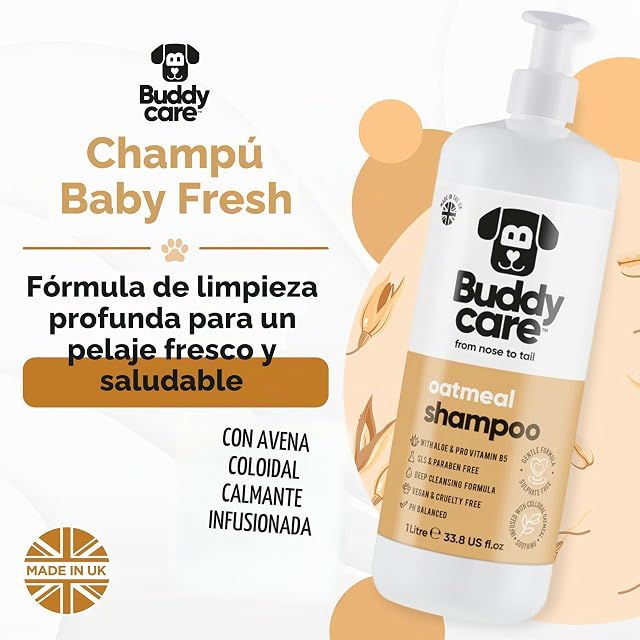 Foto 2 de 7 de Champú de avena para perros de Buddycare