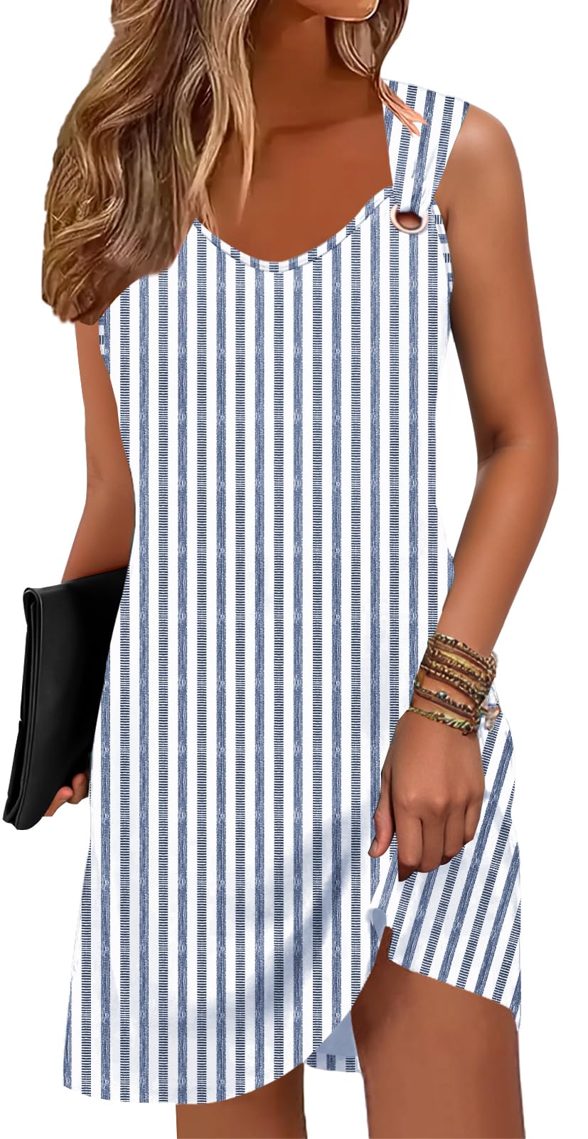 Disamer Summer Dresses for Women 2026 Sundresses Sleeveless Beach Swimsuit Cover Ups Spring Casual Tank Tshirt Sun Dress