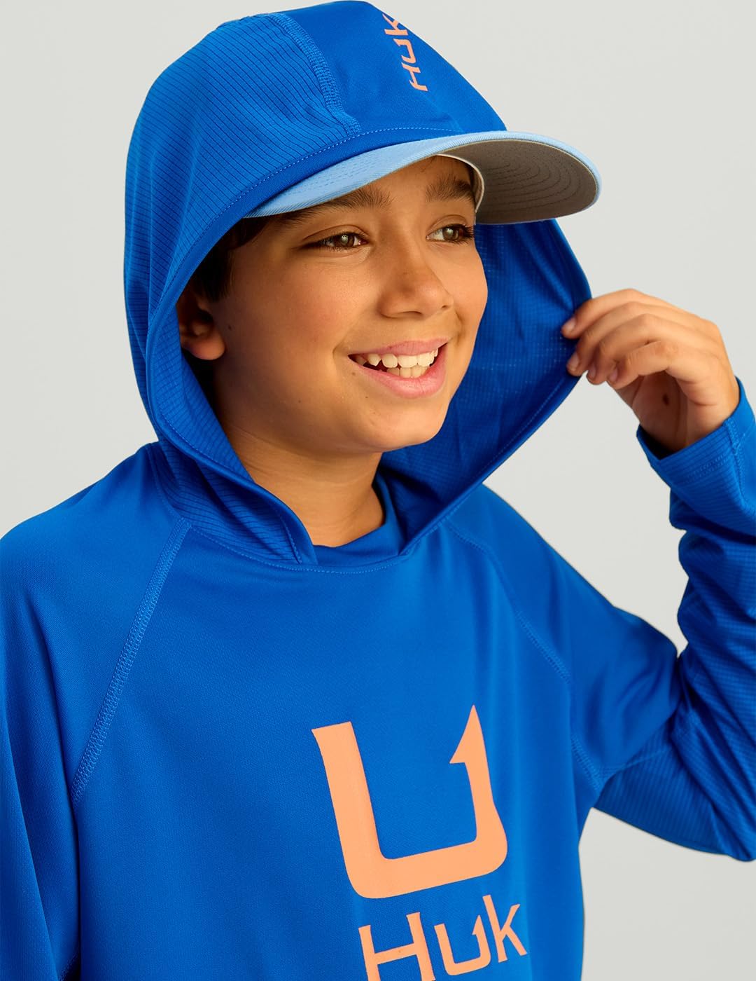 HUK - Kid's Icon Hoodie, Fishing Shirt with Sun Protection for Kids