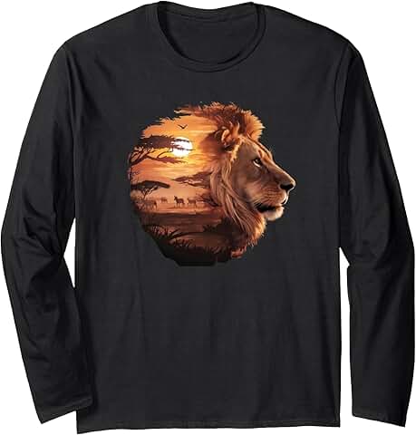 African Lion Long Tee