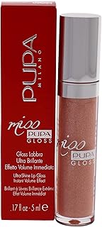 Miss PUPA Milano Lip Gloss - Shiny, Smooth, Plump - Soft, Innovative Gel Texture - Glides Smoothly On The Lips - For A Moisturizing And Volume Enhancing Effect - 102 Sexy Skin - 0.17 OZ