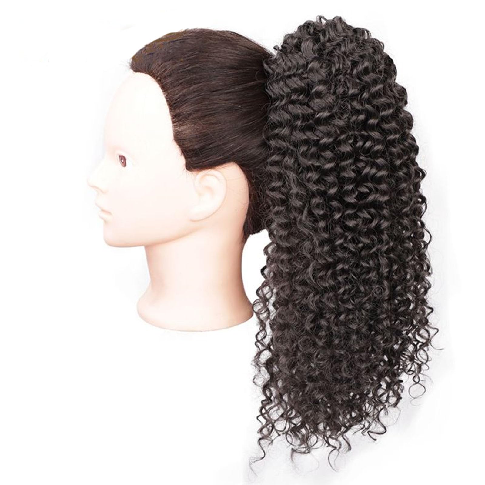 Aiokrtse Curly Ponytail Extension Synthetic Hair Curly Drawstring Ponytail Hair Pieces for Women 14 inches #4 Colour - Image 2