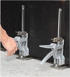 Lot De 2 Bras De Levage Pour économie De Main-d'œuvre, Localisateur De Carrelage Mural Dispositif De Levage Multifonction De Reglage De La Hauteur Panneau De Porte Elevateur De Panneau De Levage