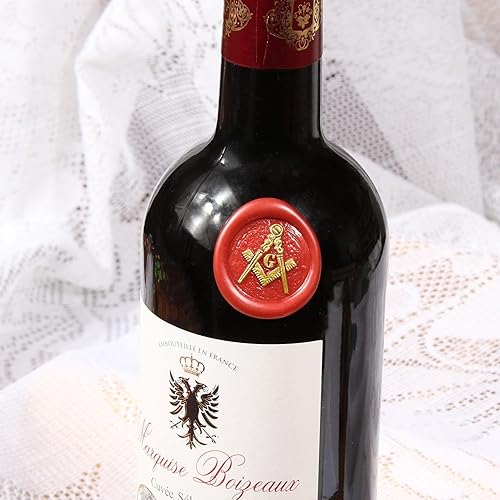 Miniatura 4 de Sello de cera masónico Organización misteriosa Ojo de Dios, sello de cera masón cuadrado y brújula, sello de cera cuadrado masónico y brújula