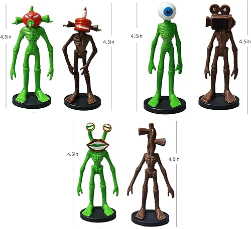 Miniatura 2 de 6 figuras de acción de cabeza de sirena, cabeza de sirena, modelo de terror, juguetes de decoración del hogar, monstruo cosplay, decoraciones de