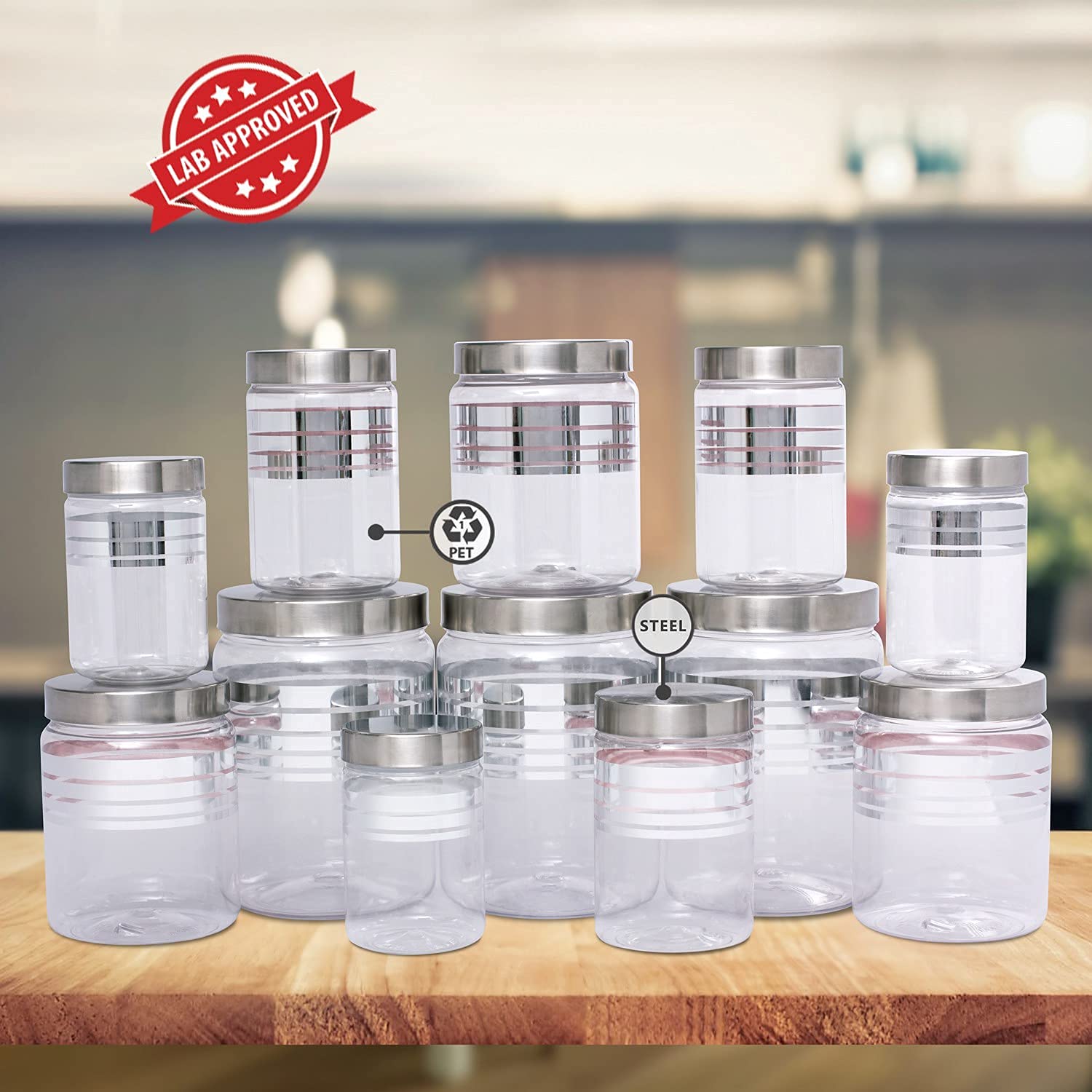 G-PET Silver Line Containers - 12 Piece Set -3