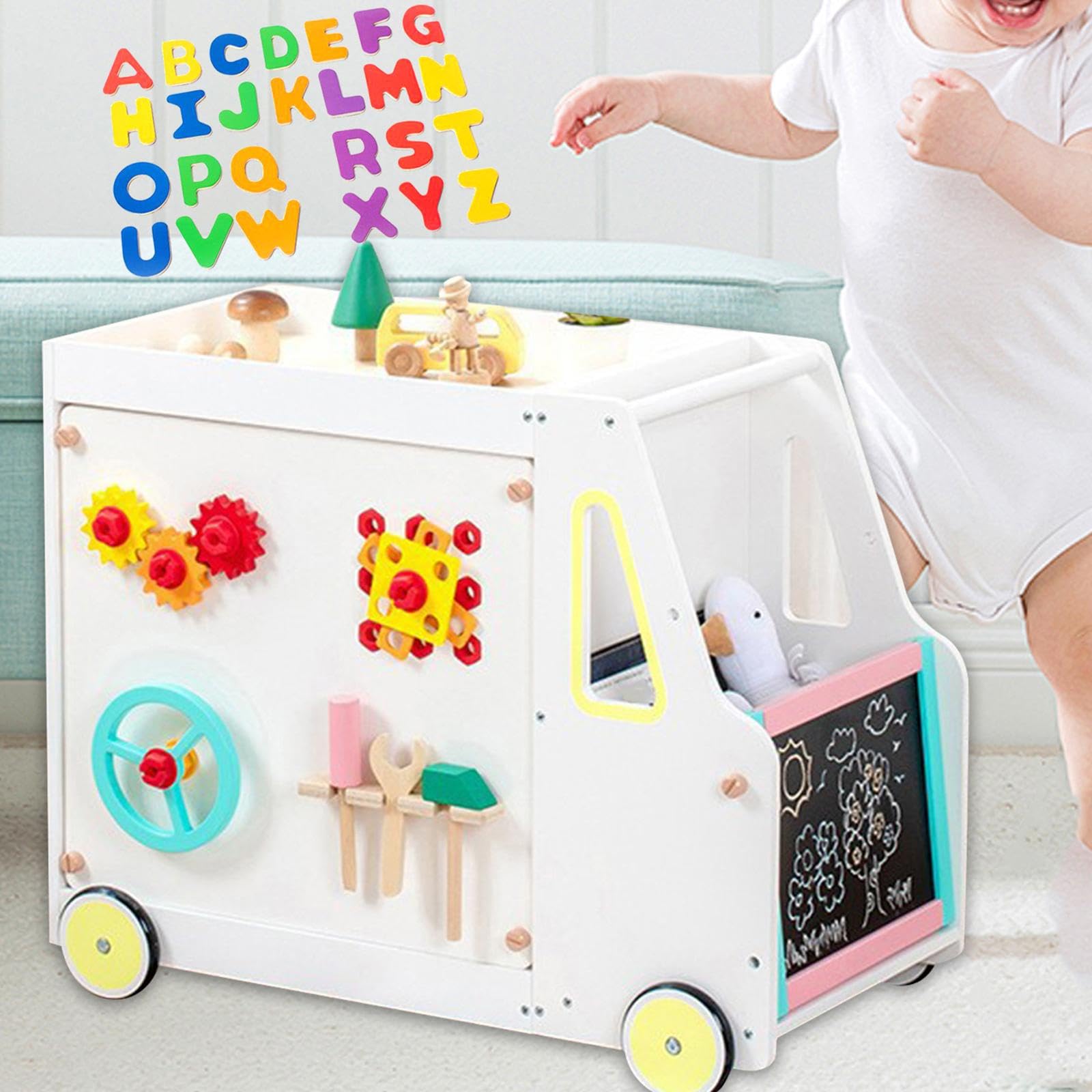 Lauflernhilfe für Babys mit Musik, Frühkindliches Bildungszentrum Und Aktivitätszentrum für Babys, Weiß