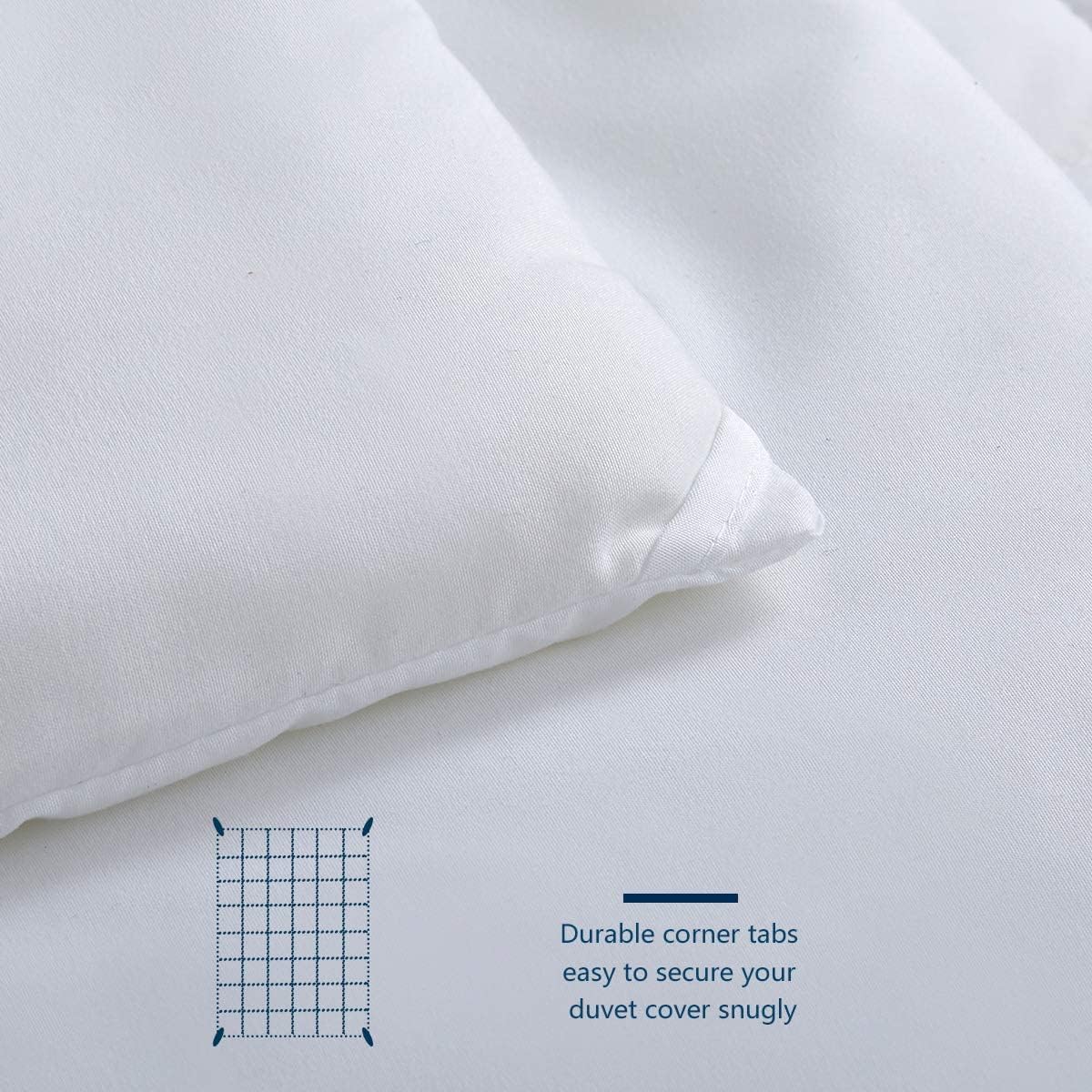 WAVVE Piumino Letto Singolo/Matrimoniale 4 Stagioni 180x200 cm - Piumone Autunnale Invernale 180x200 cm - Coperta Trapunta 180 x 200 di Microfibra Sintetico, Bianco