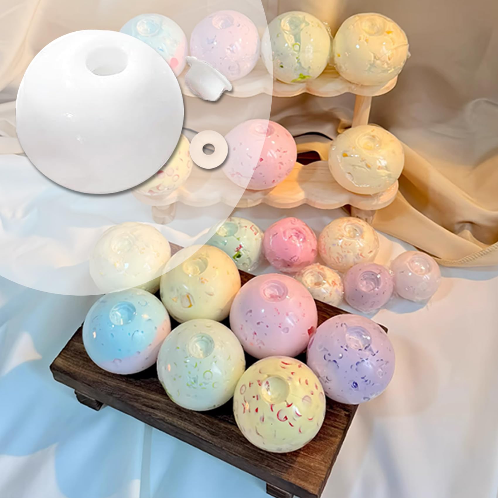 Kit De Bricolage Pour Balles Anti-Stress Vides Milky Blank