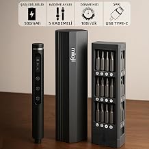 Mioji PS49 500mAh 180r/dk 5 Kademeli 42 Par&ccedil;a Şarjlı Tornavida Seti