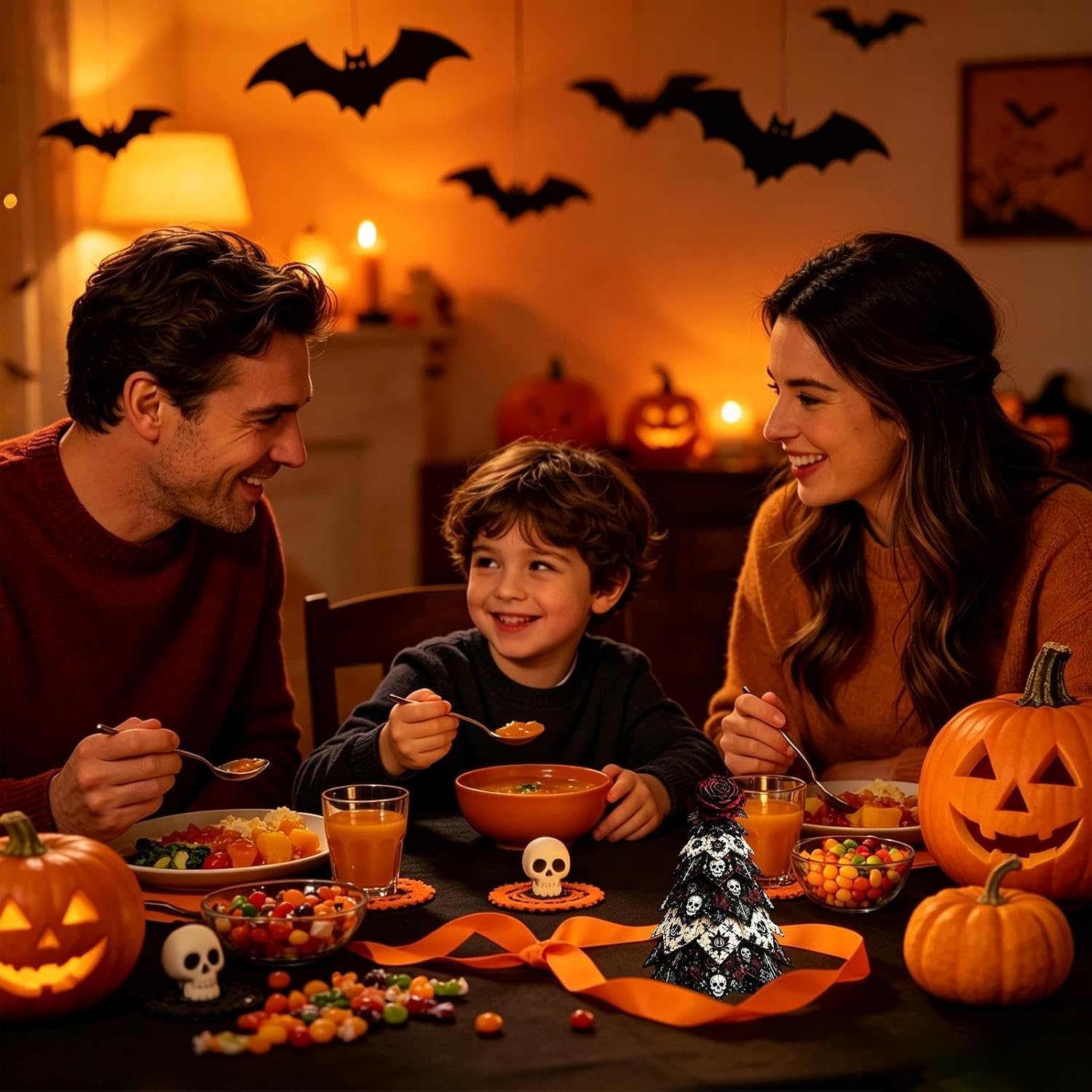 Halloween Fabric Tree Kit - Quilted Sewing Craft, Handmade Art Project Use