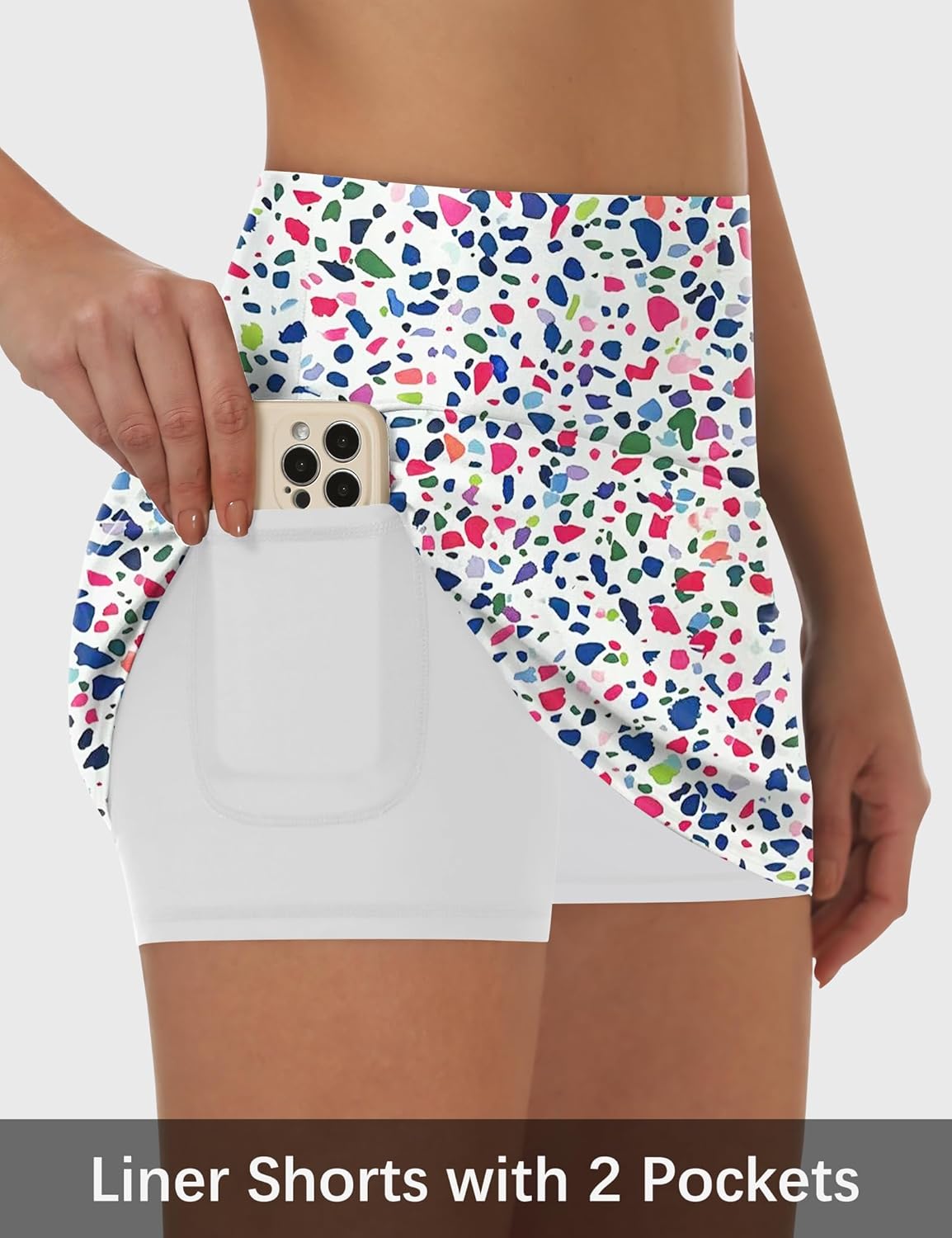 LouKeith High Waisted Swim Skirt Built-in Shorts Tummy Control Tankini Swimsuits Bathing Suit Bottoms for Women with Pockets - Image 4