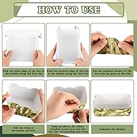Vista 3 de Ctosree 48 Paquetes Suministros para Fiestas de Camuflaje Bandejas de Comida Desechables Bandejas de Papel Desechables de Camuflaje para Servir