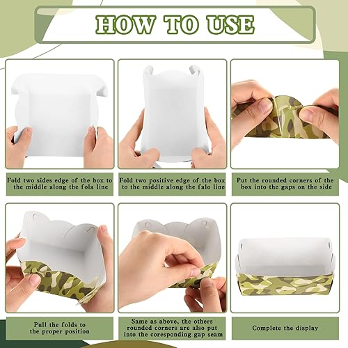 Miniatura 10 de Ctosree 48 bandejas de papel para revelación de género, botes de alimentos desechables para alimentos, barcos de papel para nachos, lanchas de nacho