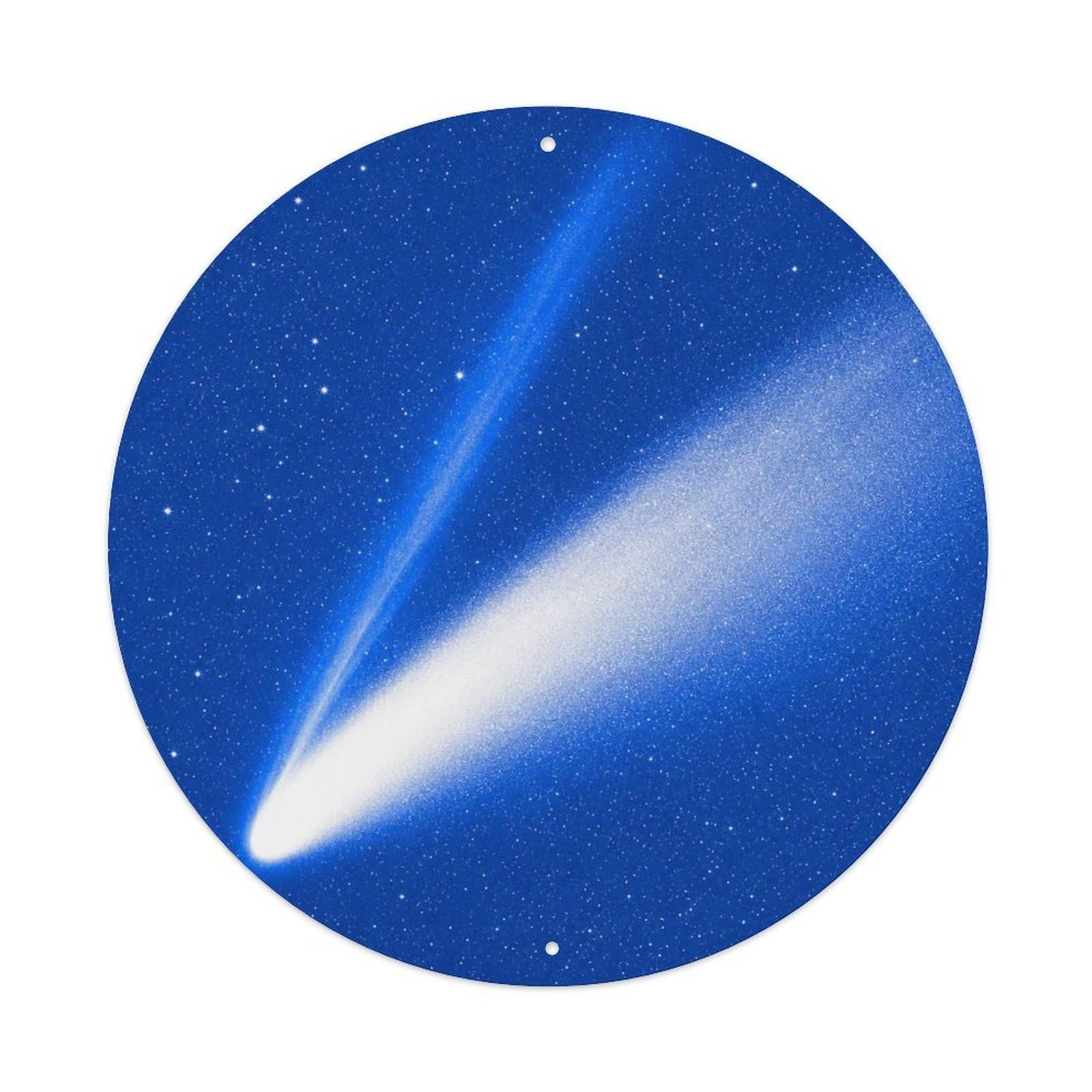 Odgynaw 8X8inch(20X20cm) Retro Space Comet Hale Bopp Astronomy Orbital Science Metal Tin Sign
