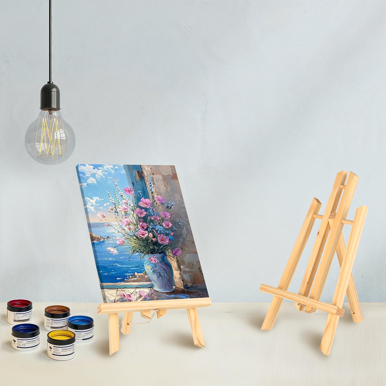 Cavalletto Pittura - Cavalletto per Dipingere - Alto 30 cm - Cavalletto Pittura Bambini - Pieghevole e Salvaspazio - Ideale per Pittura, Arte e Lavori Manuali Per Bambini