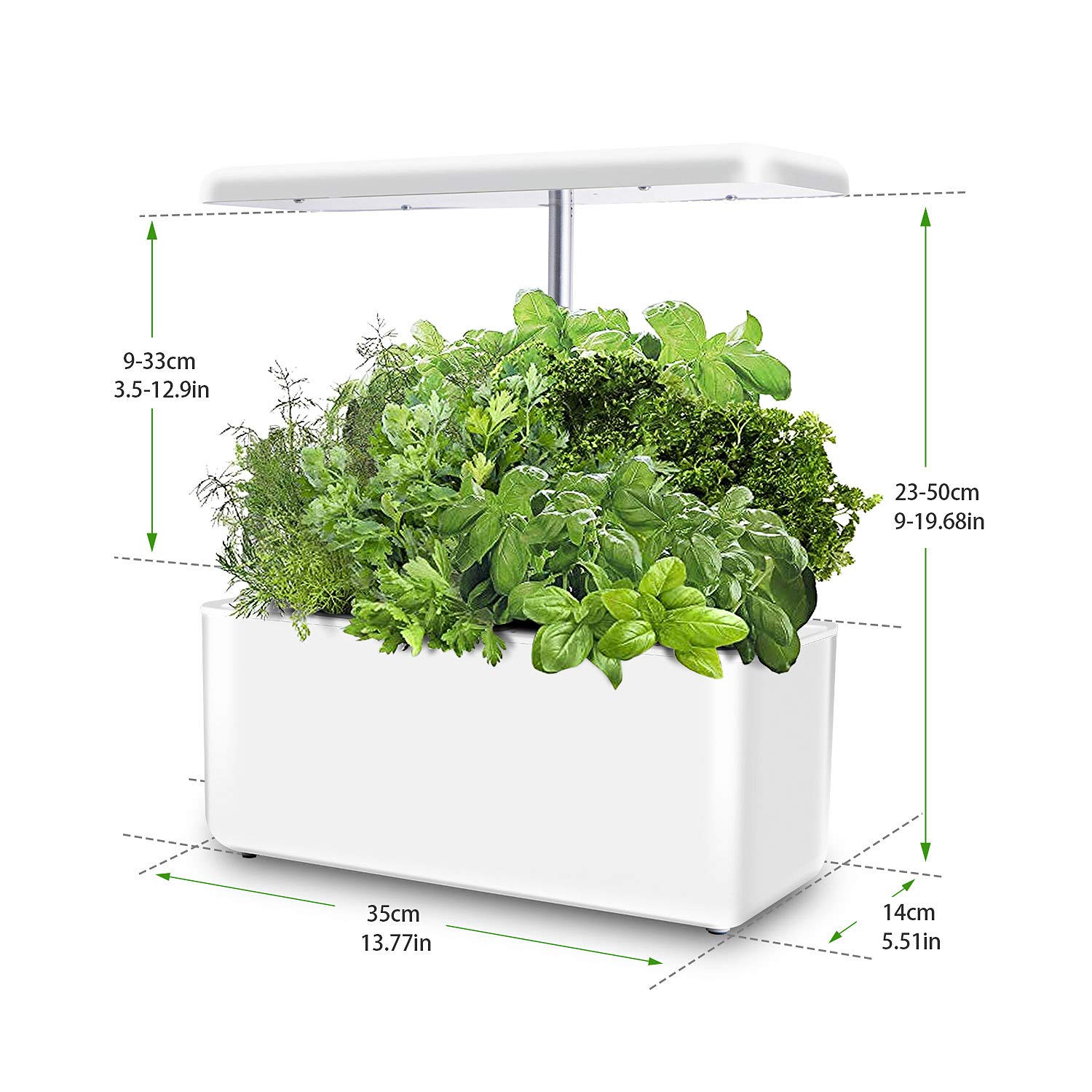 Système de culture hydroponique, 12 dosettes Smart Garden avec lumière LED, minuterie automatique, kit de germination pour jardin d'herbes d'intérieur, 3,5 L, parfait pour la cuisine, la chambre ou