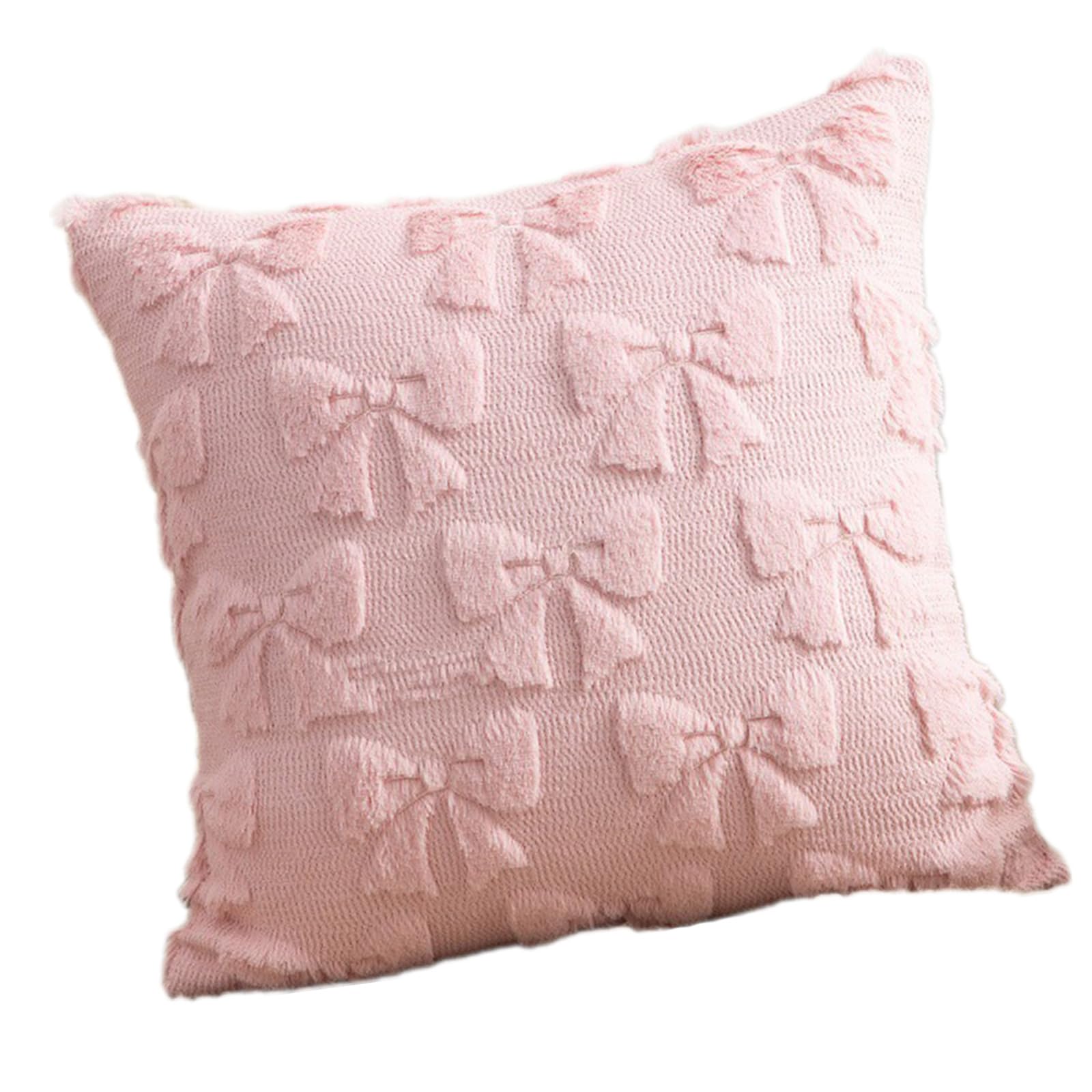 yanwuwa Easters Pillow Covers Easters Decoration Ears Rabbits Soft Plushes Faux Furs Jacquards Throw Pillows for Bedroom Sofa Bunnys Flowers Pillow Covers