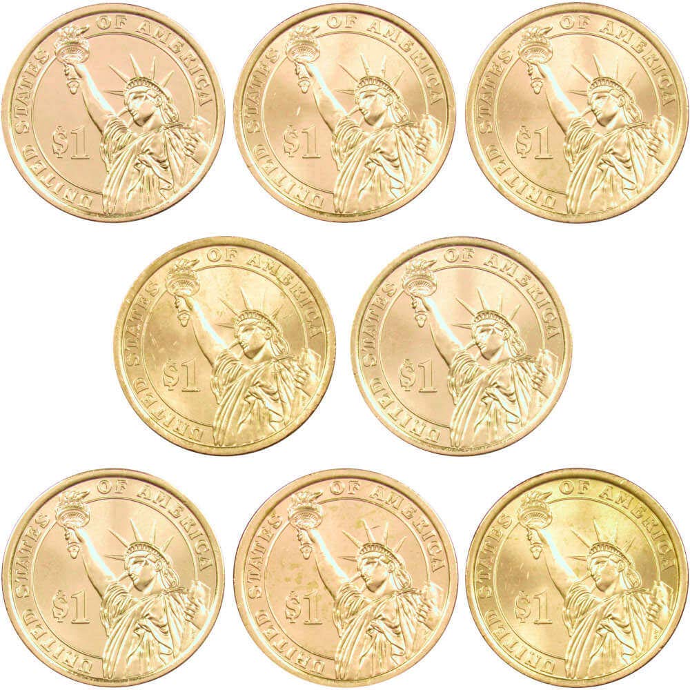 2015 P&D Presidential Dollar 8 Coin Set BU Uncirculated Mint State