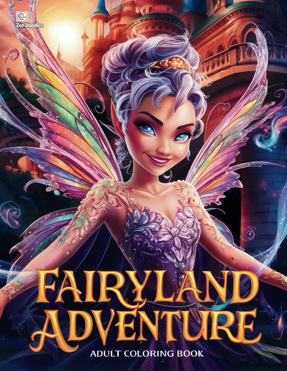 Fairyland Adventures Adult Coloring Book: 50 Beautiful Fantasy Drawings of Fairies, Castles, Mushroom Houses and More (Fairyland Fantasies: An Adult Coloring Adventure)