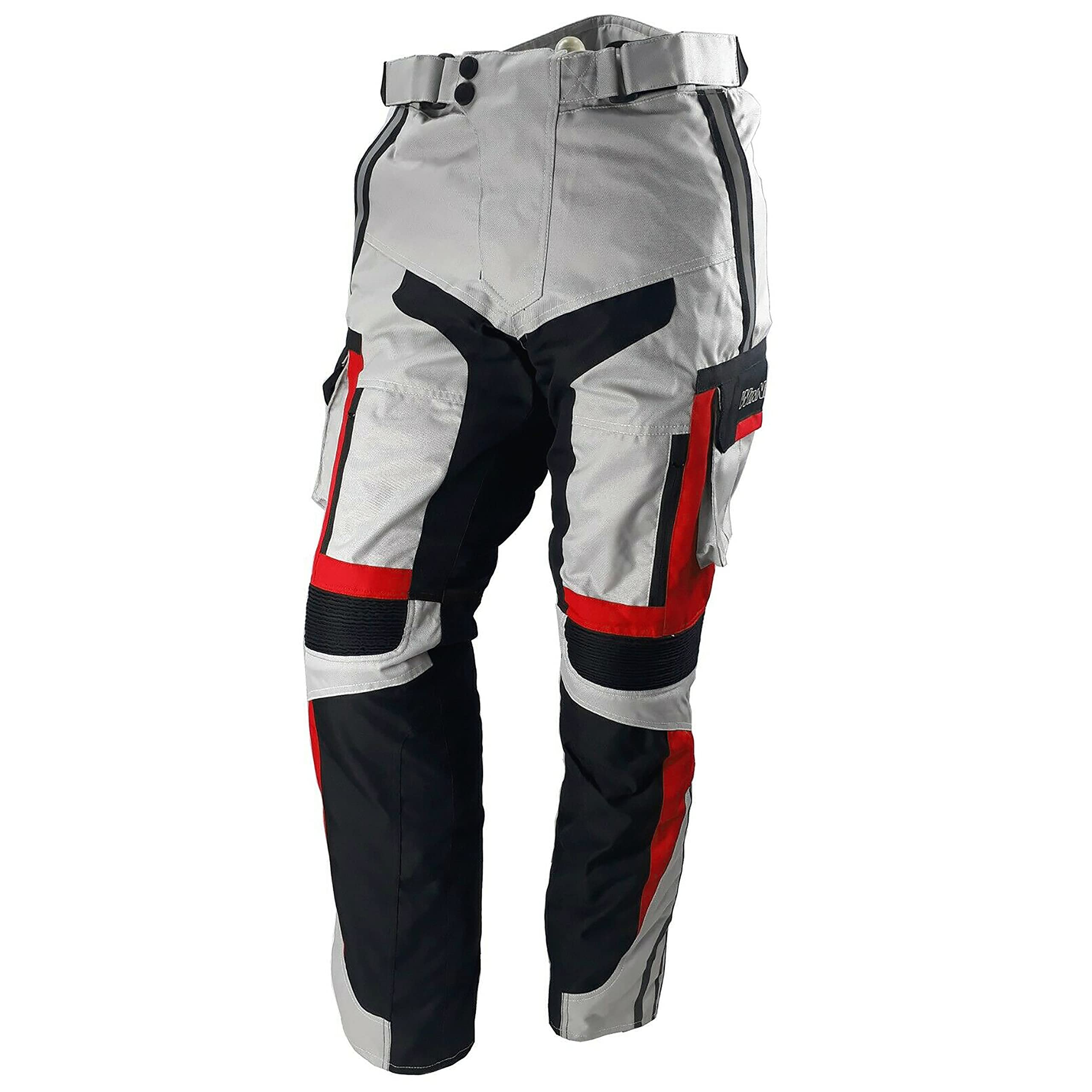 WinNet Pantalone Tecnico da Moto in Cordura con Protezioni Omologate 2° Livello (il più alto)