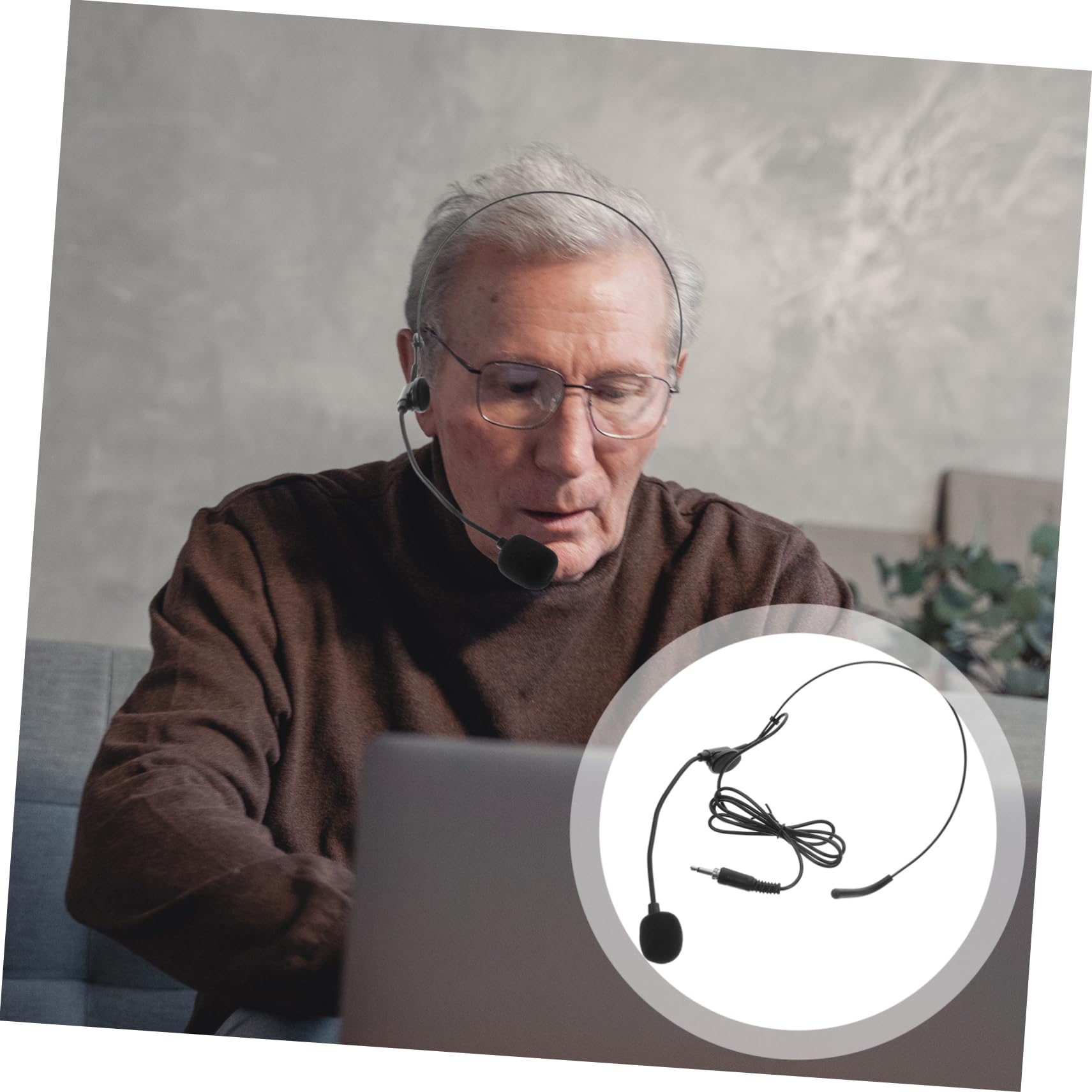 OKUMEYR Headset Microphone for Business Use and Lightweight Over Ear Design for Voice Amplification for Speakers and Performers