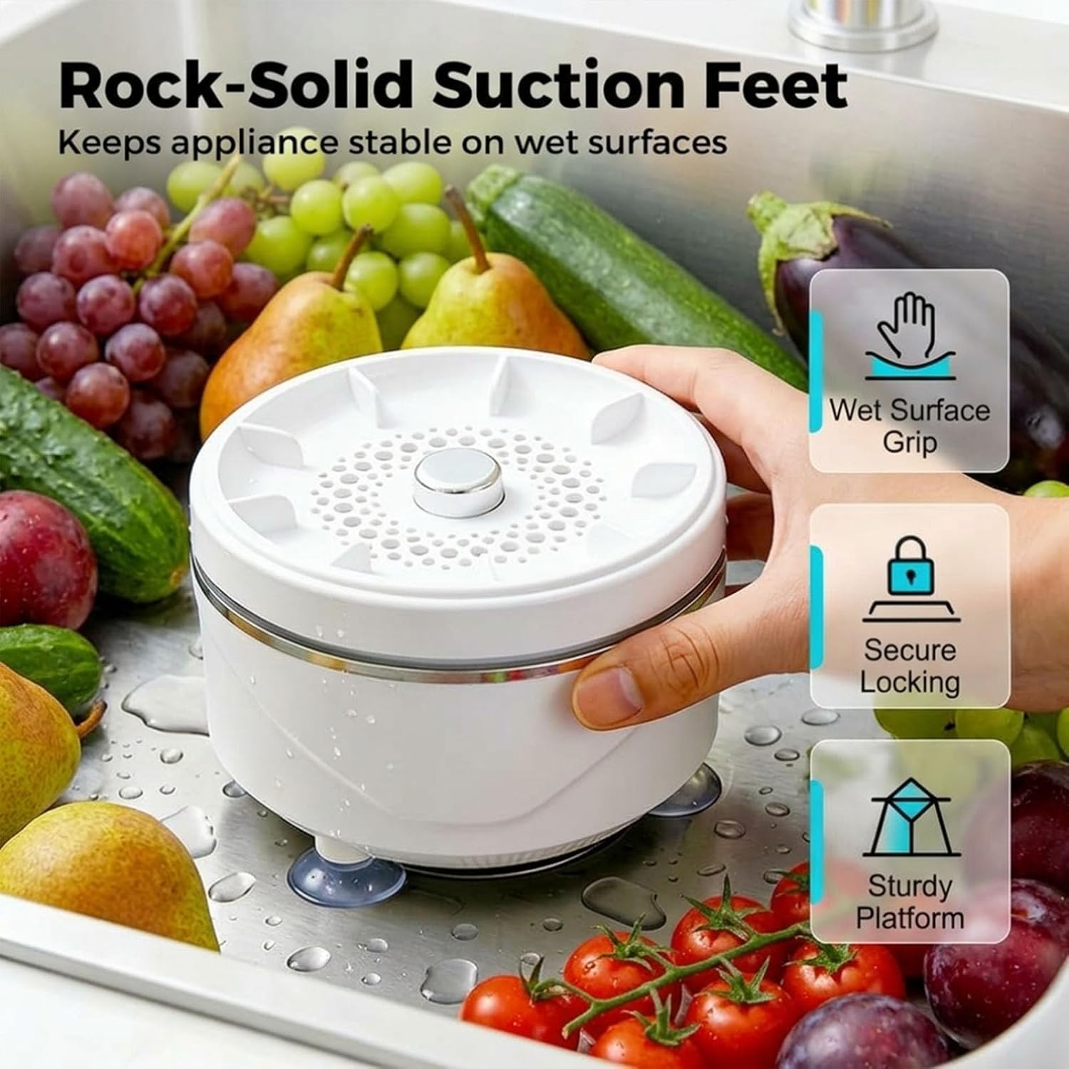 Fruit and Vegetable Washing Machine, Portable Produce Cleaner Machine for Fruits & Vegetables, Vegetable Cleaner Device, Fruit Cleaner Machine for Kitchen, Easy to Use Produce Washer (2Pcs)