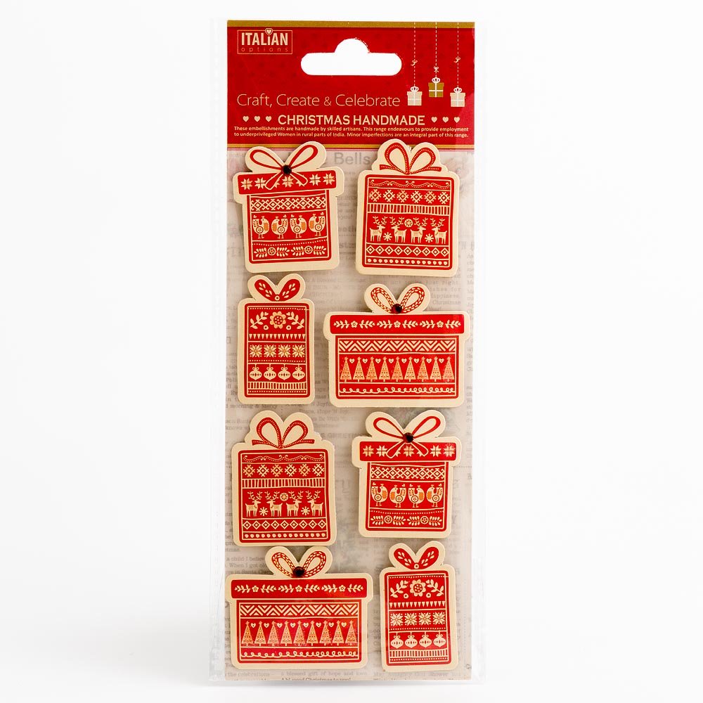 Italian Options Ivory Nordic Scandinavian Card Making Craft Decoration (Pack Of 8)