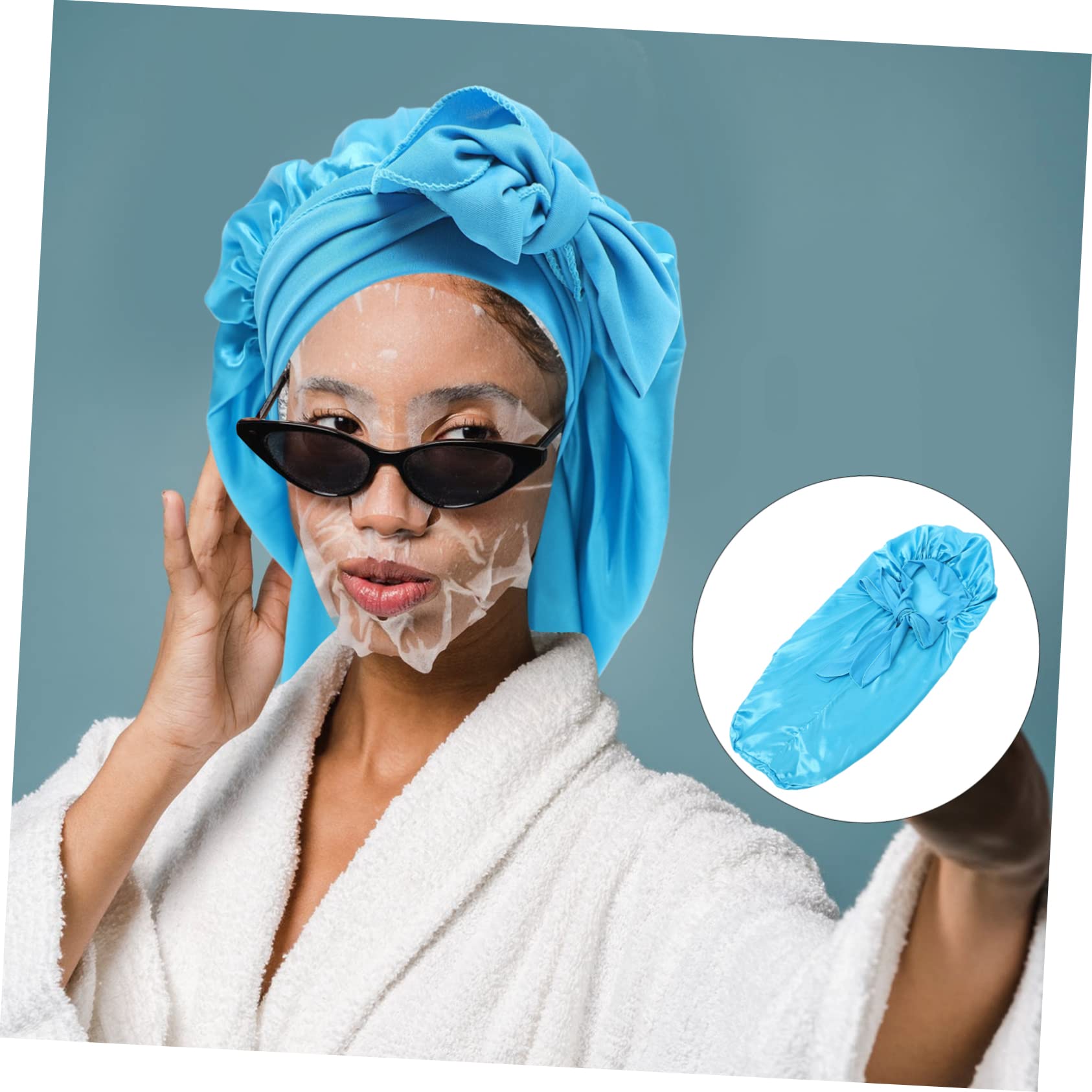 FRCOLOR 5piezas Gorro De Satén Para Dormir Práctico Sombrero Para Mujeres Para Cabello Rizado y Trenzas Protección Efectiva Cuidado Del Cabello