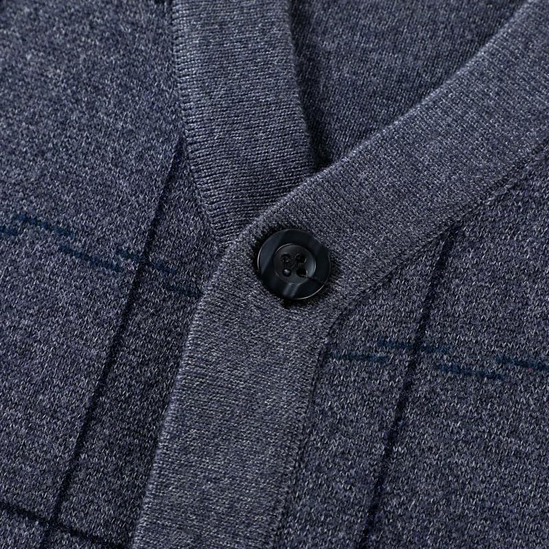 Men Sleeveless Sweater Cardigan Knit Buttons Down Vest Thick Warm Vintage Casual Sweater Vest3