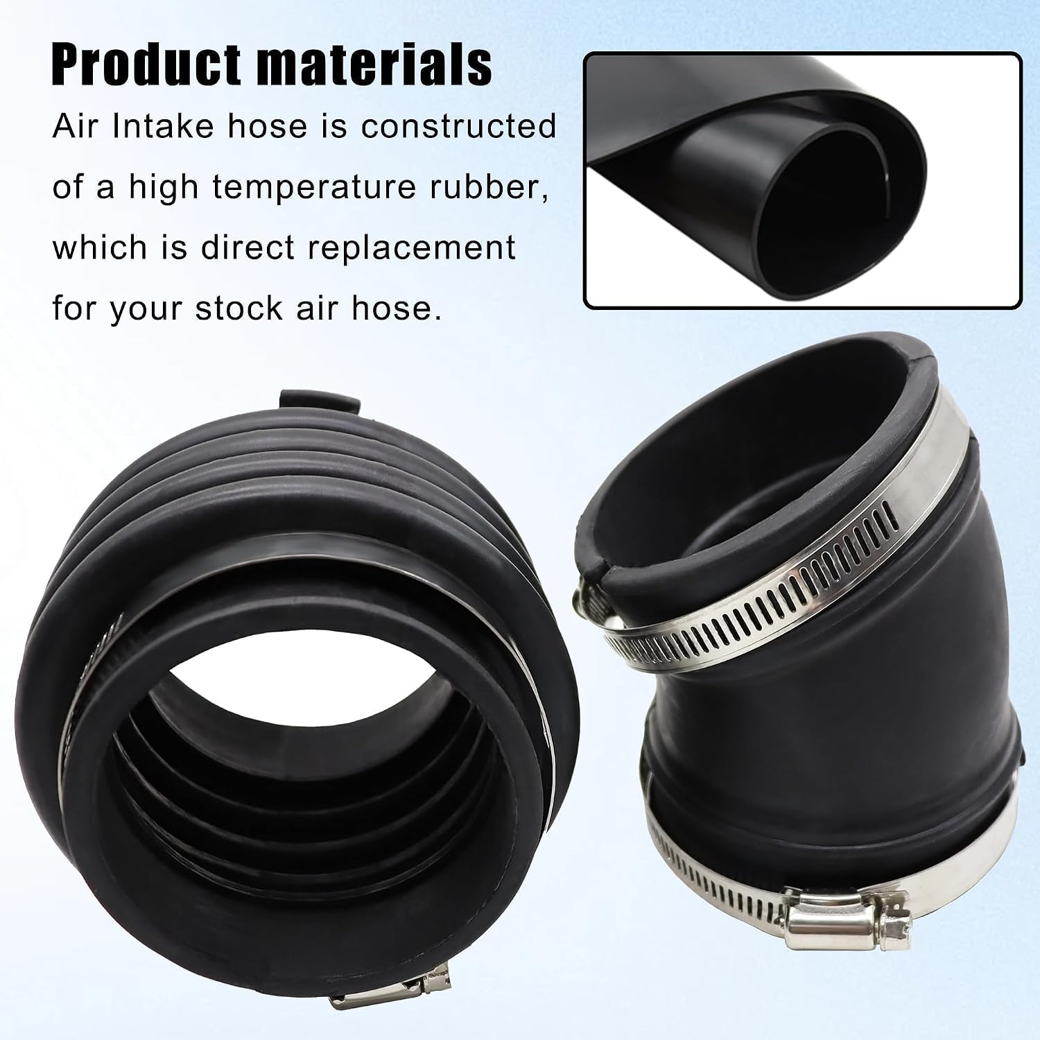 16576-EG00A 2 Pcs Air Intake Hose Fits for Infiniti M35 3.5L 2006 2007 2008 Infiniti G35 3.5L 2003-2006 Replaces 16576-AL50A