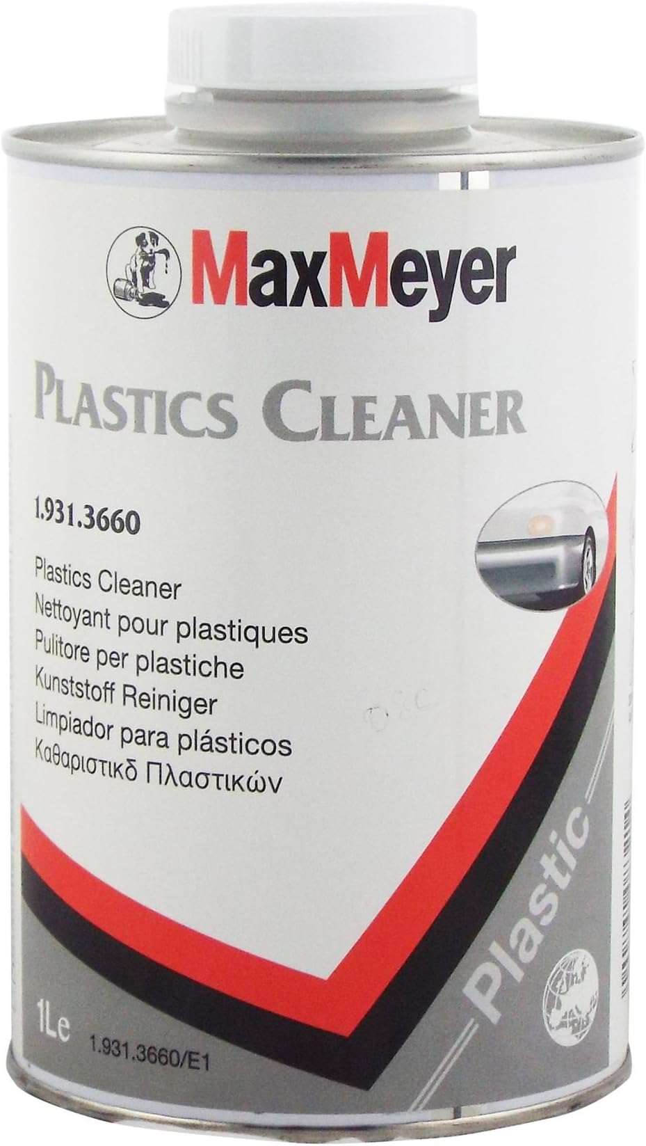 Max Meyer 1.931.3360/E1 Plastic Cleaner 1 Litre Can - Removes Contaminants From Plastic