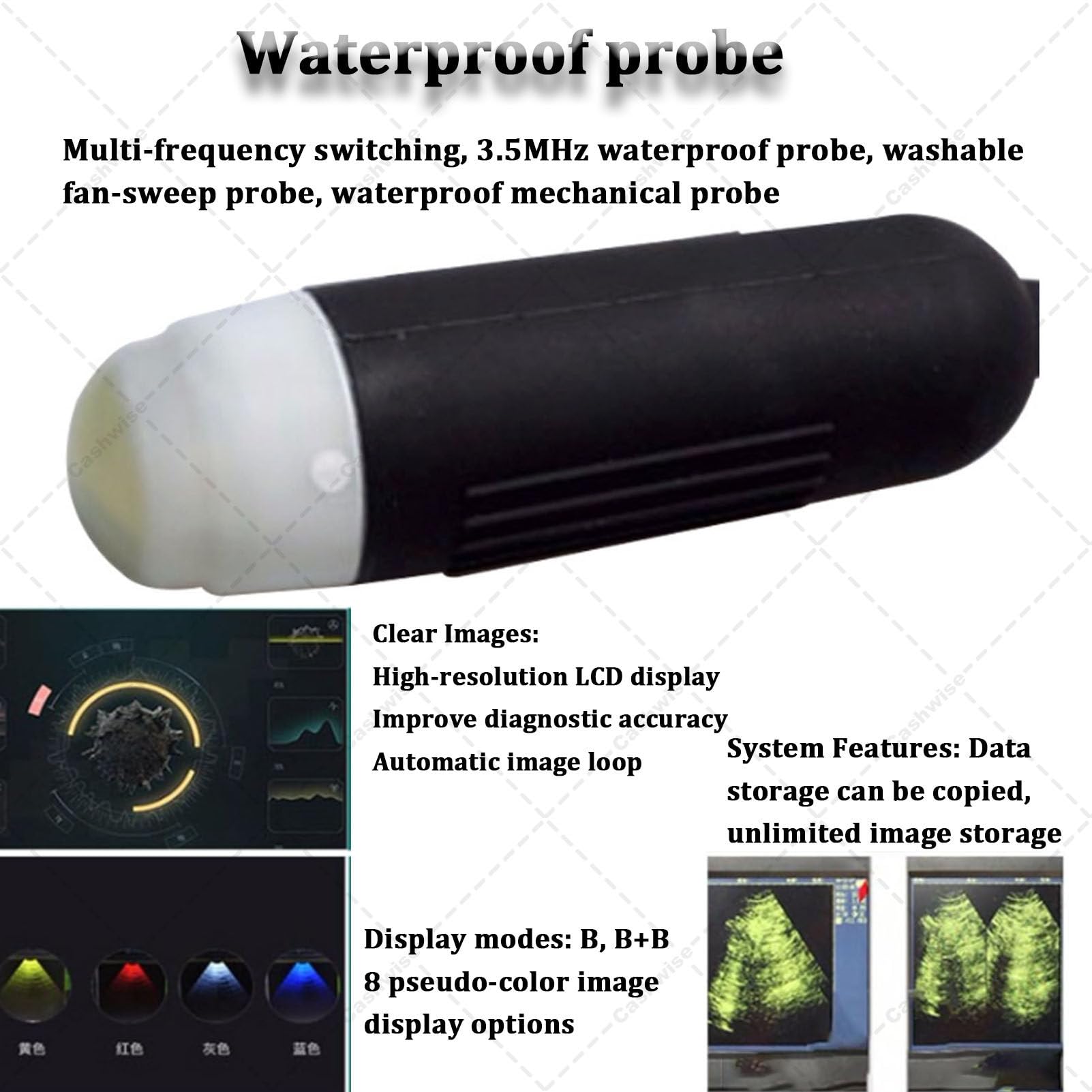 Échographe vétérinaire Portable, sonde 3,5 MHz, écran LED 5,6 Pouces, Images HD, pour la Gestation des porcs, Moutons, Chiens et Chats