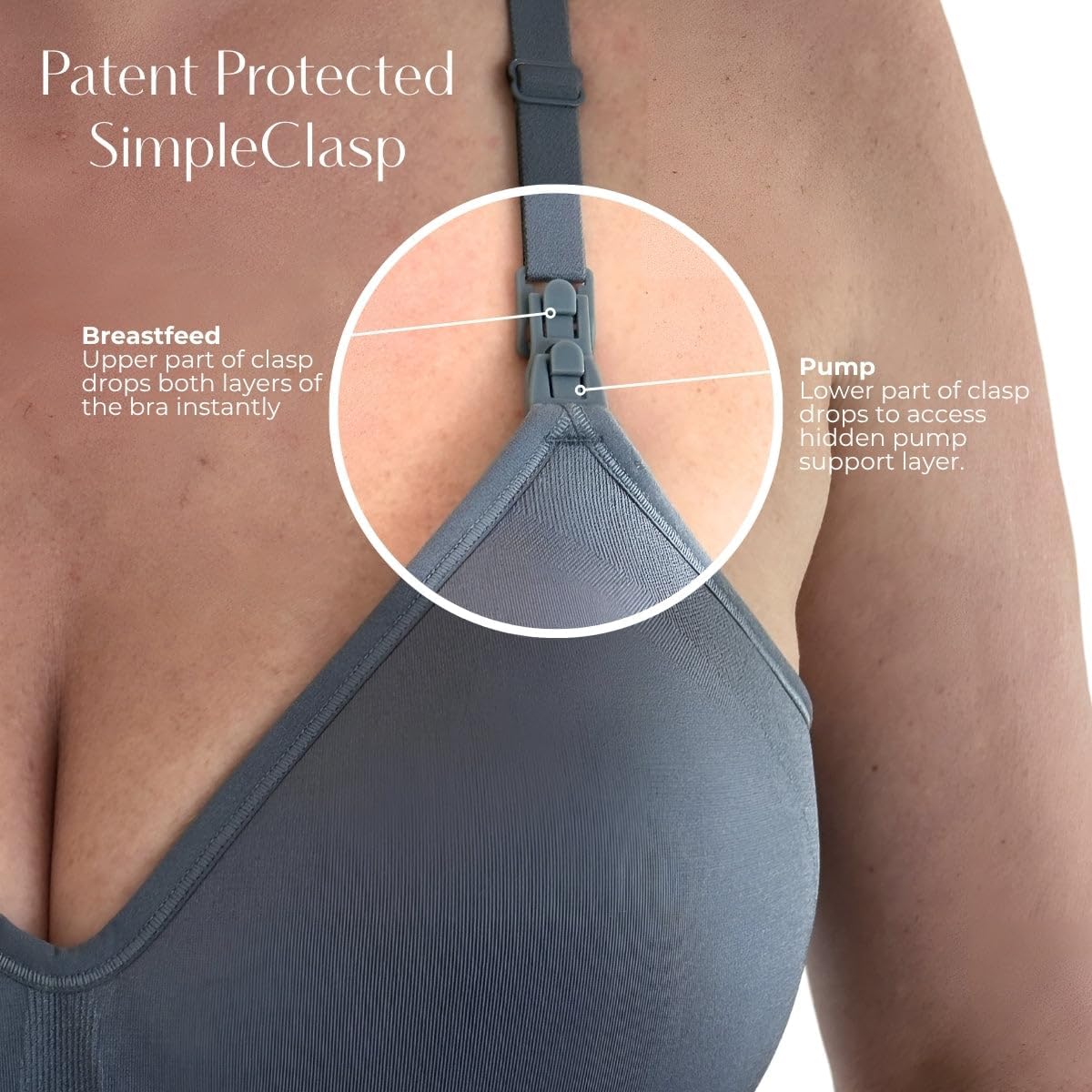 Supermom Silhouette with Light Fixed Pads, Pumping Bra Hands Free, Adjustable Pumping & Nursing Bra for All Breast Pumps - Image 5