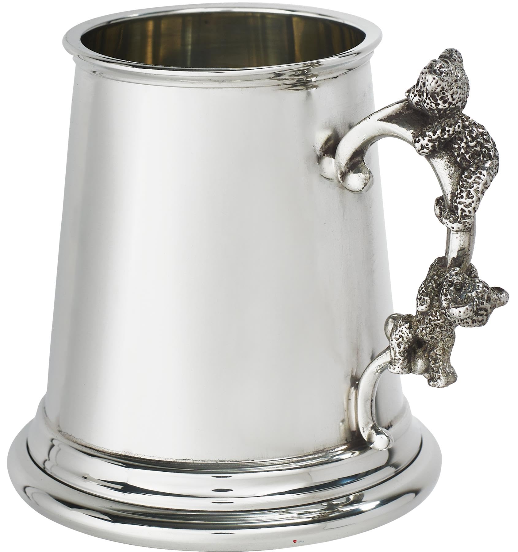 Timbale de baptême en étain I LUV LTD quart de pinte