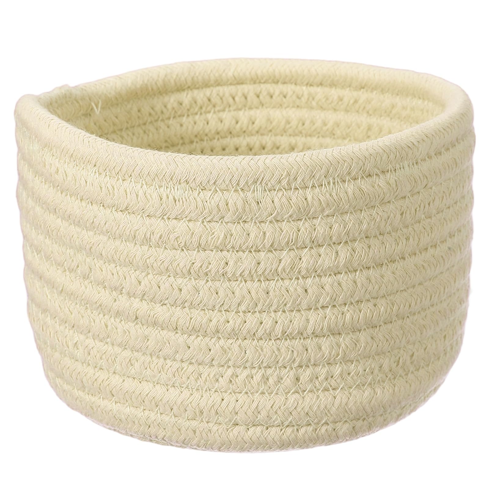 Panier de rangement en corde de coton tressée souple et durable couleur kaki