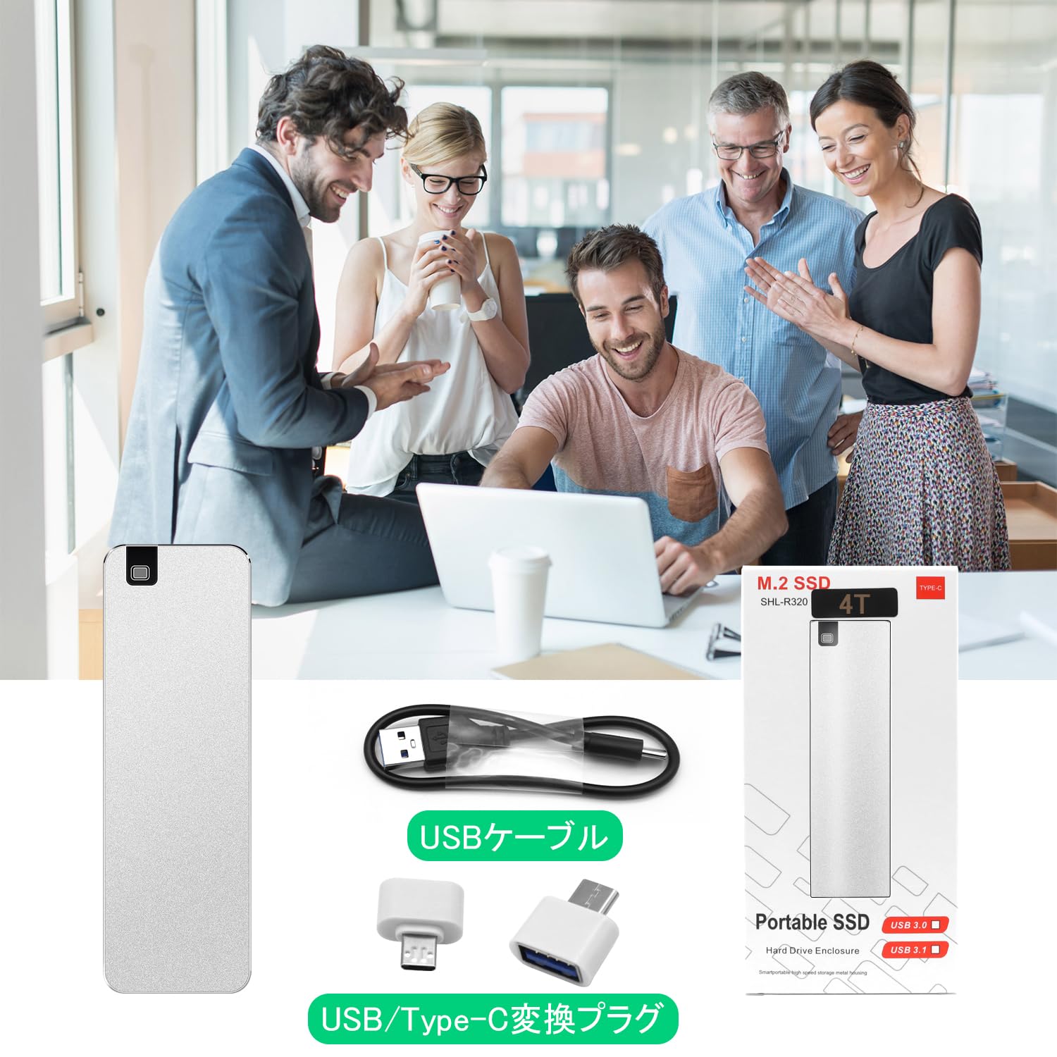 Amazon | 外付けSSD 耐衝撃 コンパクト ポータブル型 SSD USB3.1Gen1