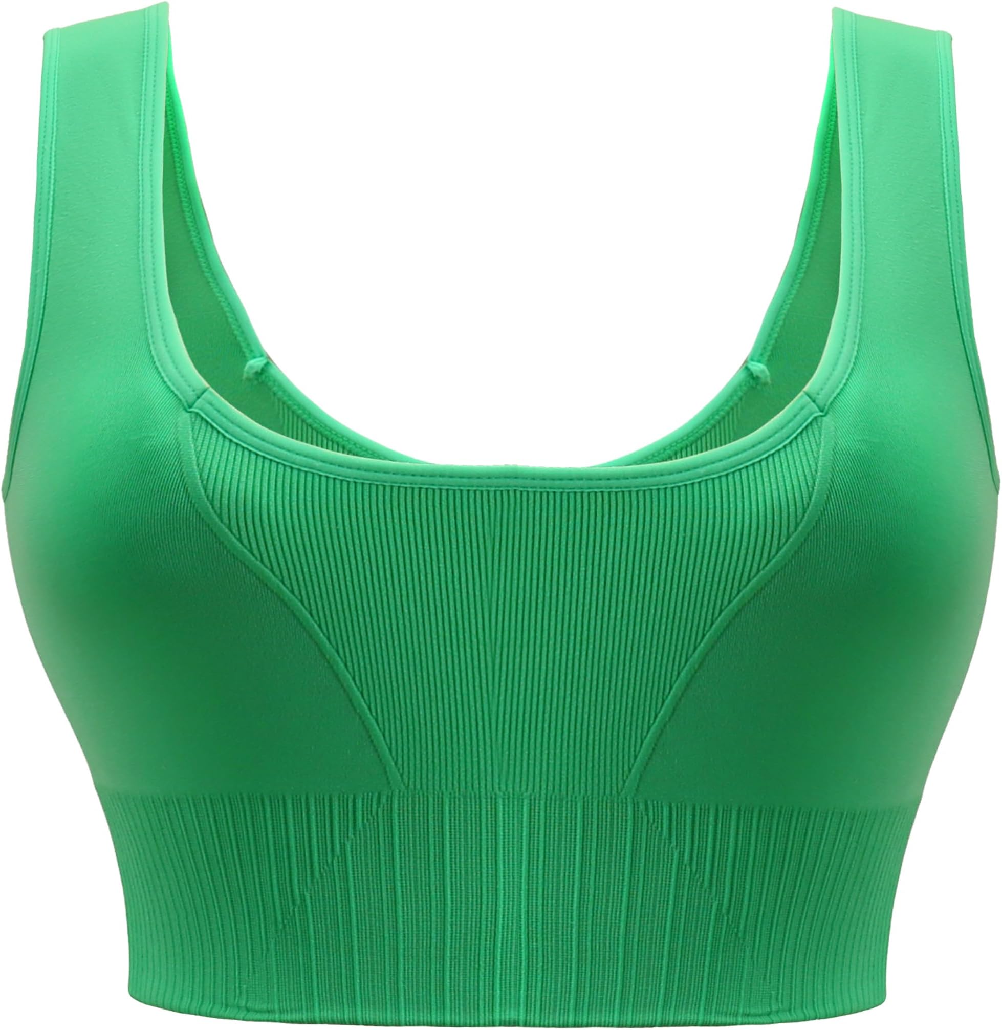AttifallSquare Neck Ribbed Crop Tank Top for Women Seamless Low Cut Basic Cropped Tank Tops