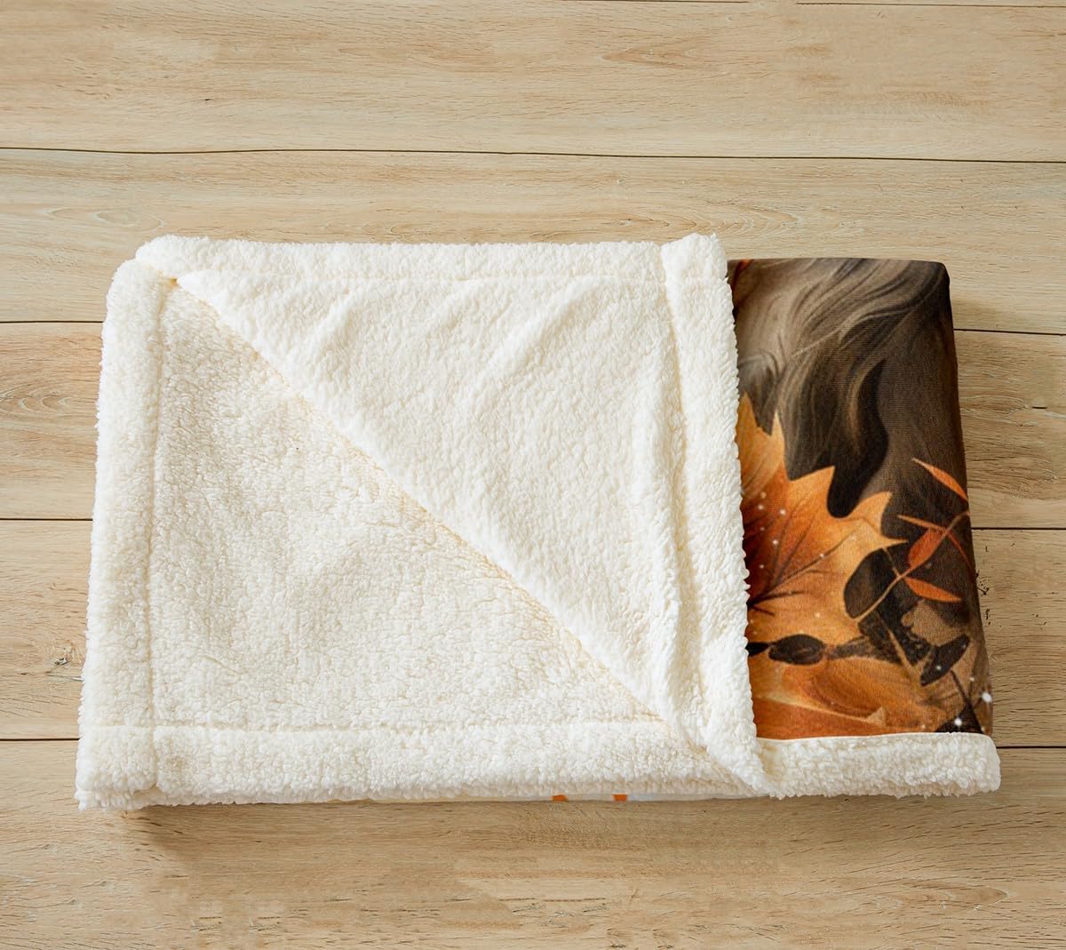 Feelyou Highland Cow Fleece Throw Blanket for Bed Sofa Couch Kids Queen 90"x90" Maple Leaves Plush Blanket Butterfly Sherpa Blanket Beige Fuzzy Blanket