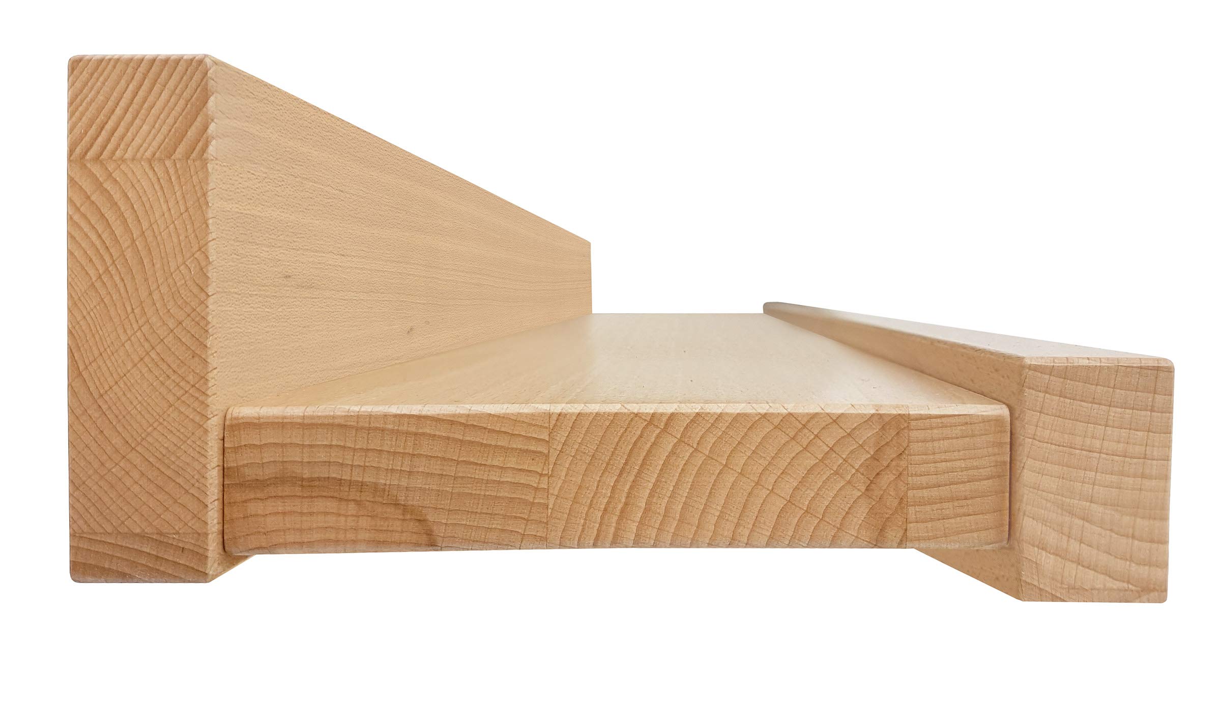 Erst-Holz Wandregal Buche Holzablage Fotoleiste Größenwahl50 cm