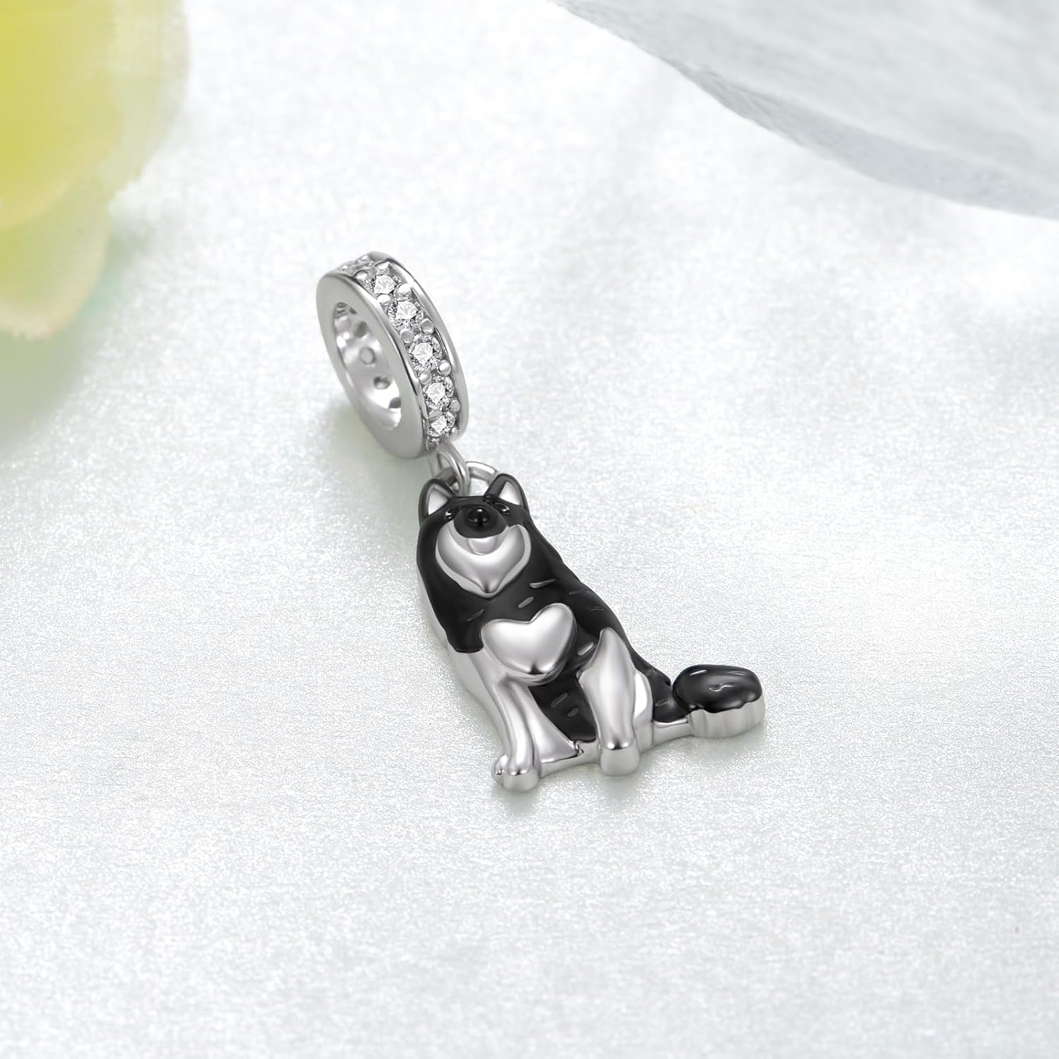 German Shepherd Gifts 925 Sterling Silver German Shepherd Charm Cute Animal Dog Jewelry Gifts for Women